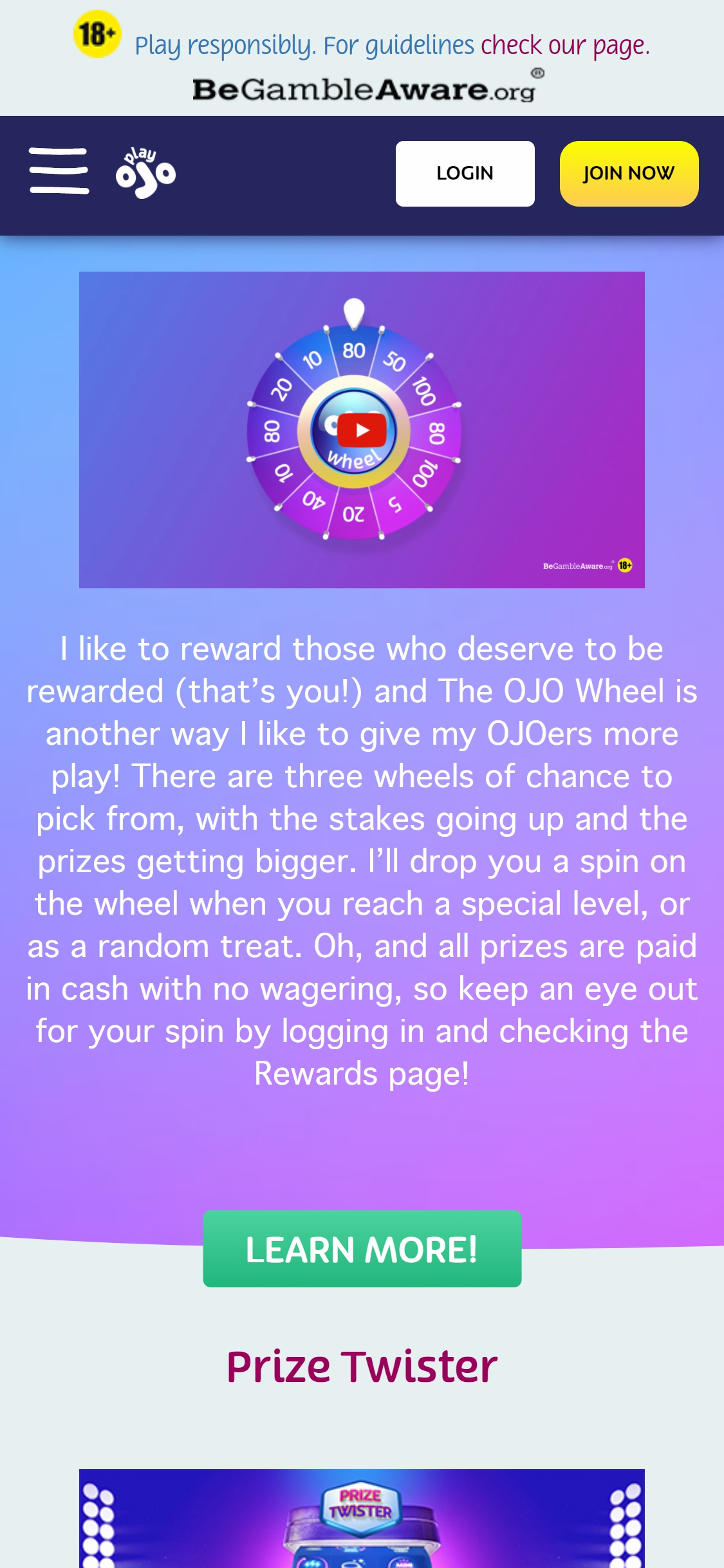 Play OJO Casino Mobile No Deposit Bonus Review