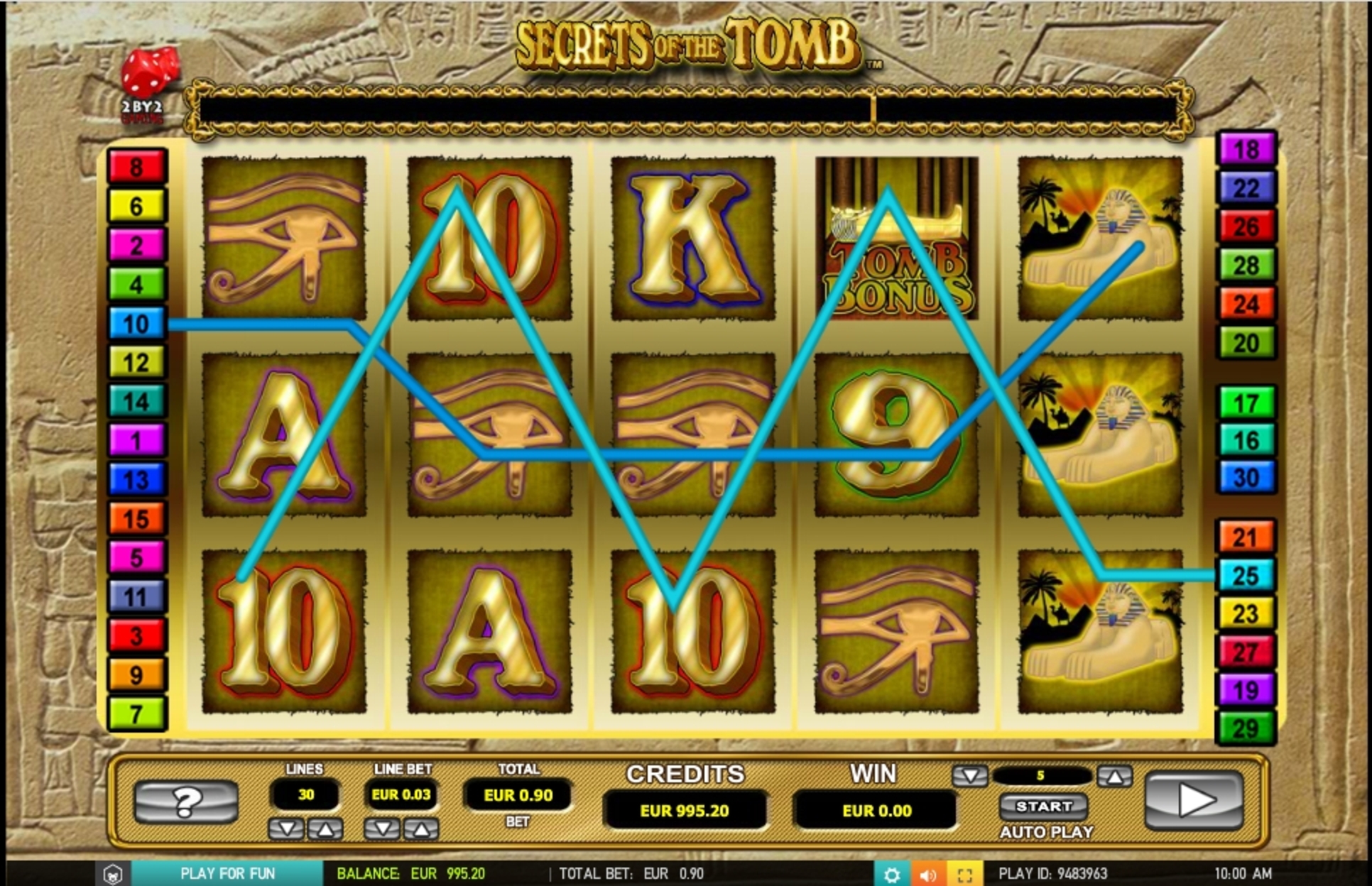 Win Money in Secrets of the tomb Free Slot Game by 2 By 2 Gaming