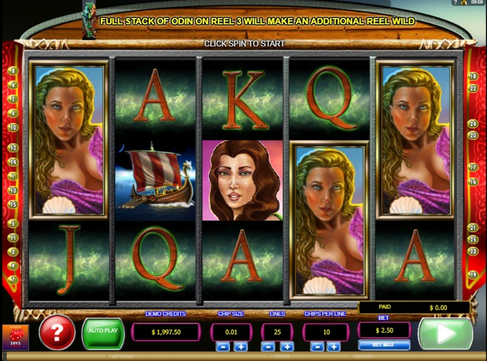 Reels in Spell of Odin Slot Game by 2 By 2 Gaming