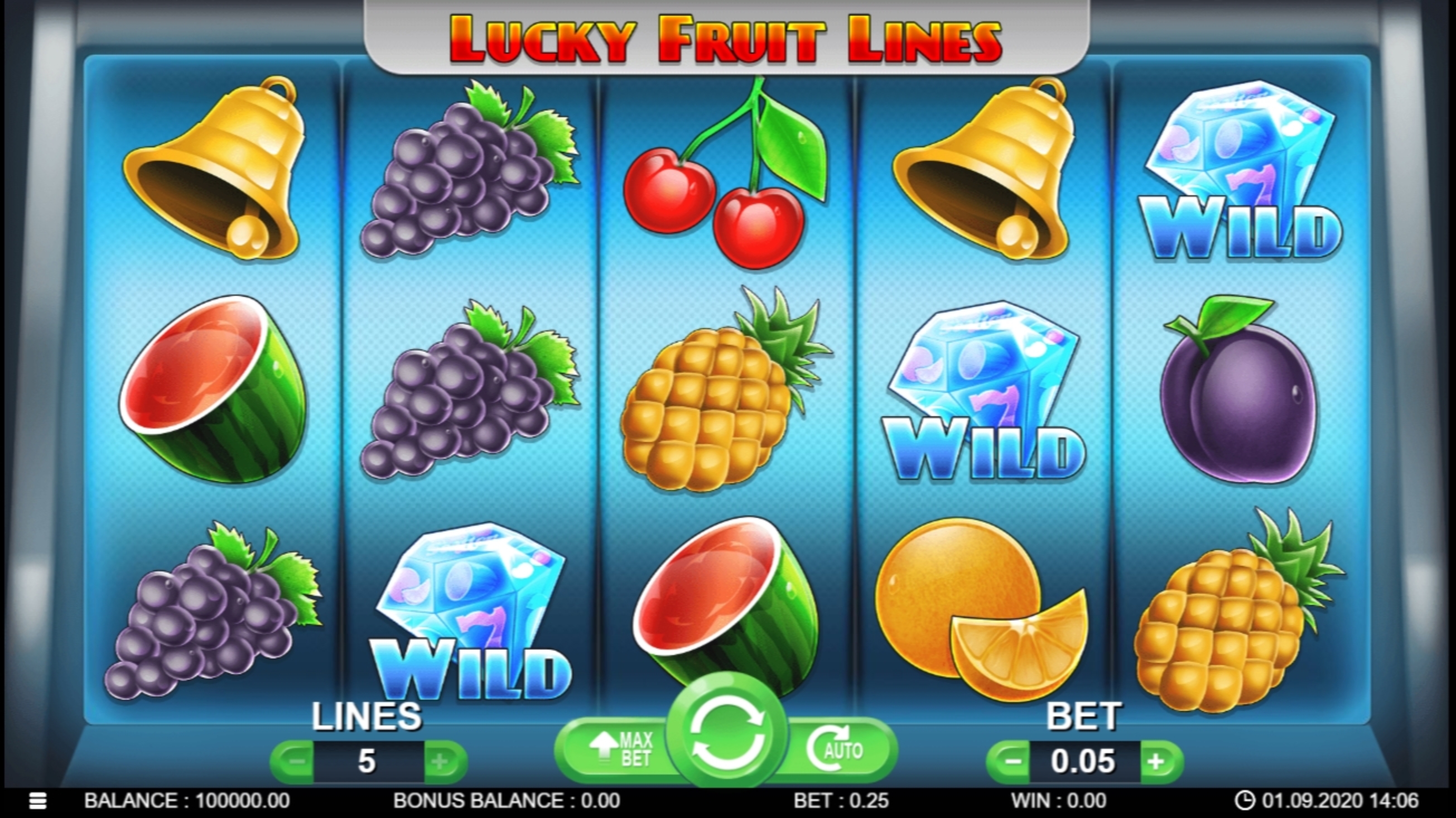 Reels in Lucky Fruit Lines Slot Game by 7mojos