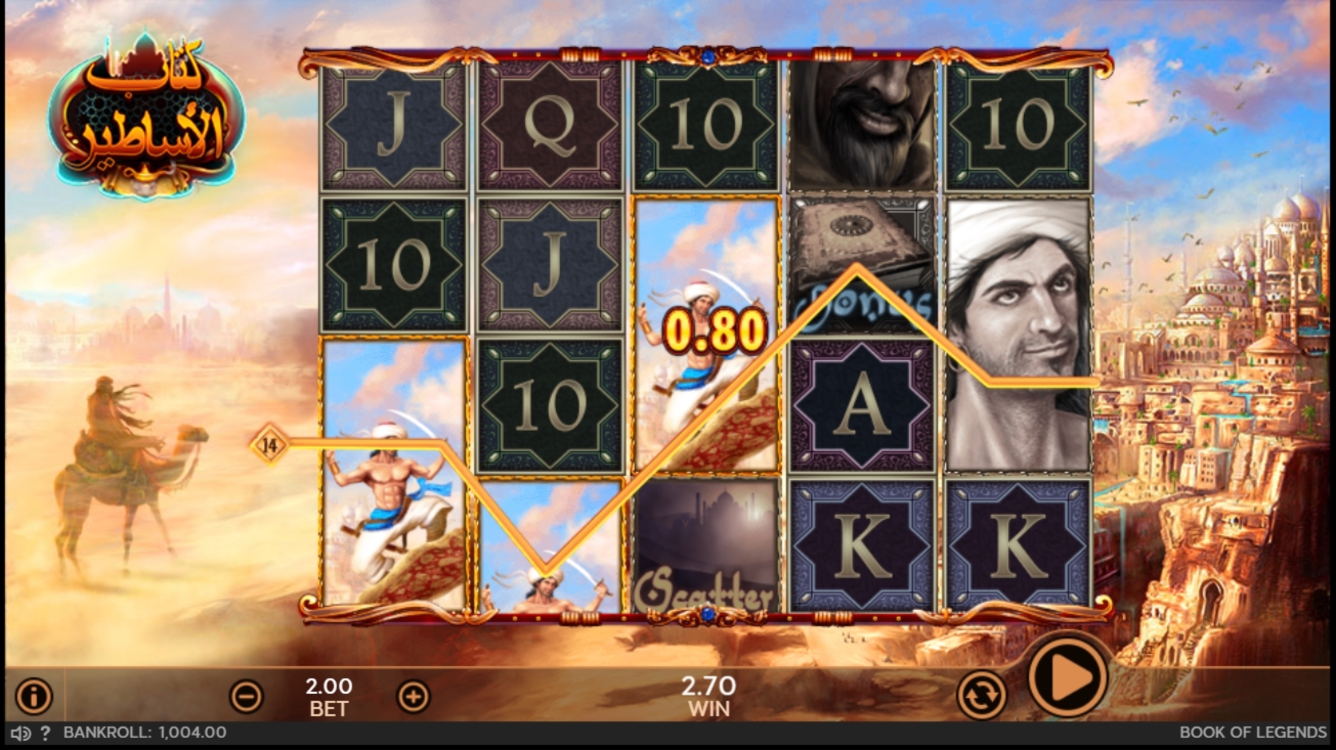 Win Money in Book of Legends Free Slot Game by 888 Gaming