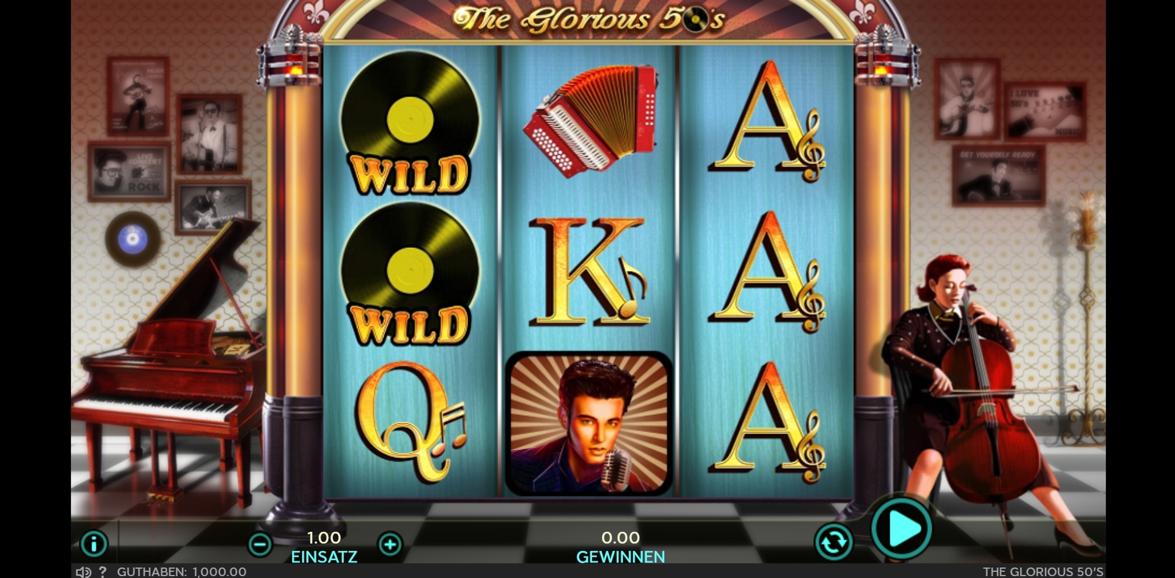 Reels in The Glorious 50s Slot Game by 888 Gaming