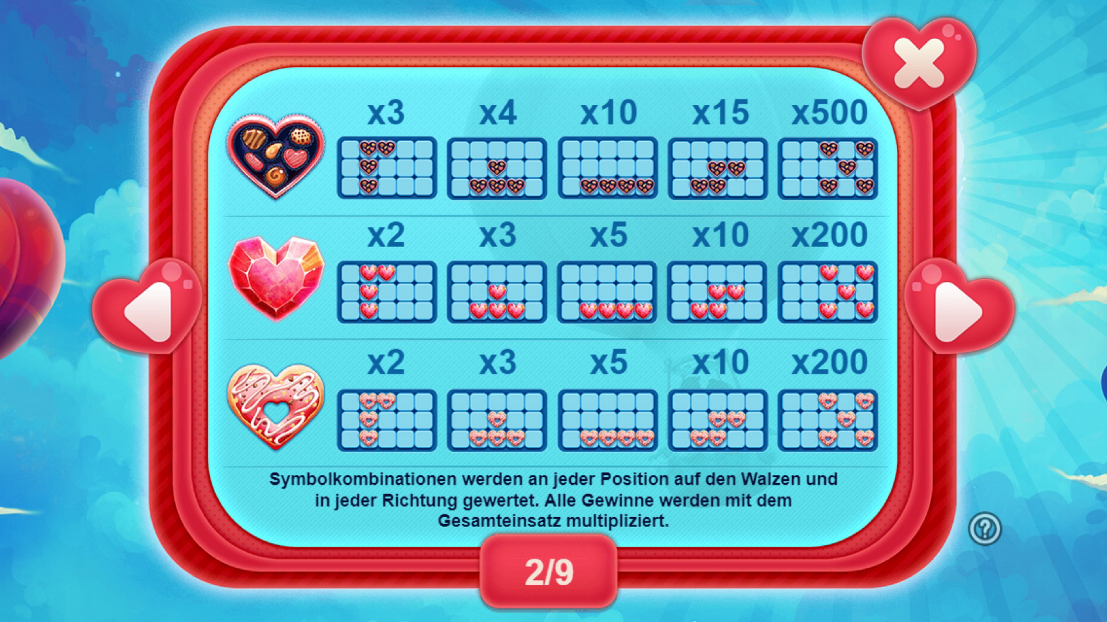 Info of Valentines Victory Slot Game by 888 Gaming