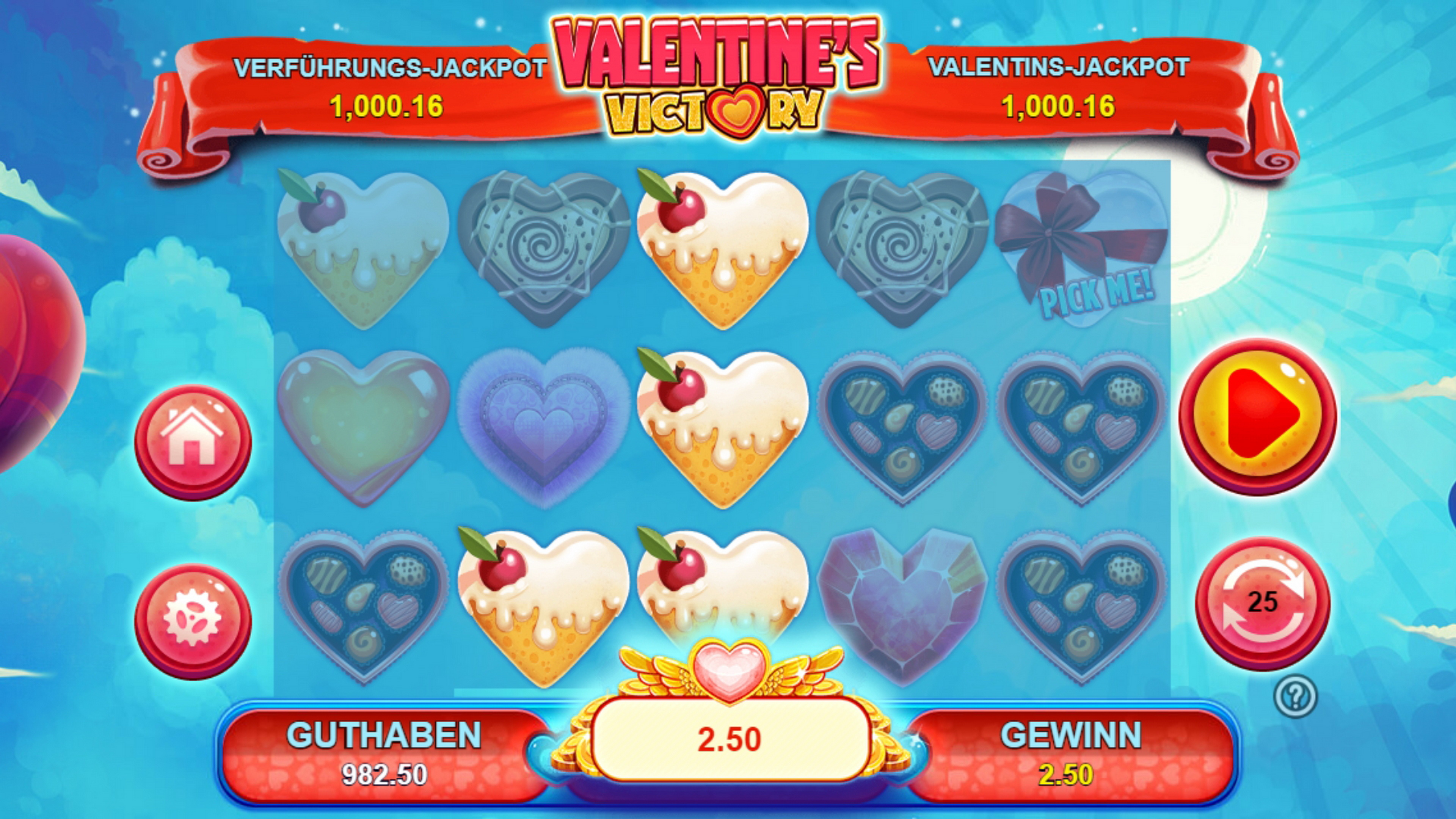 Win Money in Valentines Victory Free Slot Game by 888 Gaming