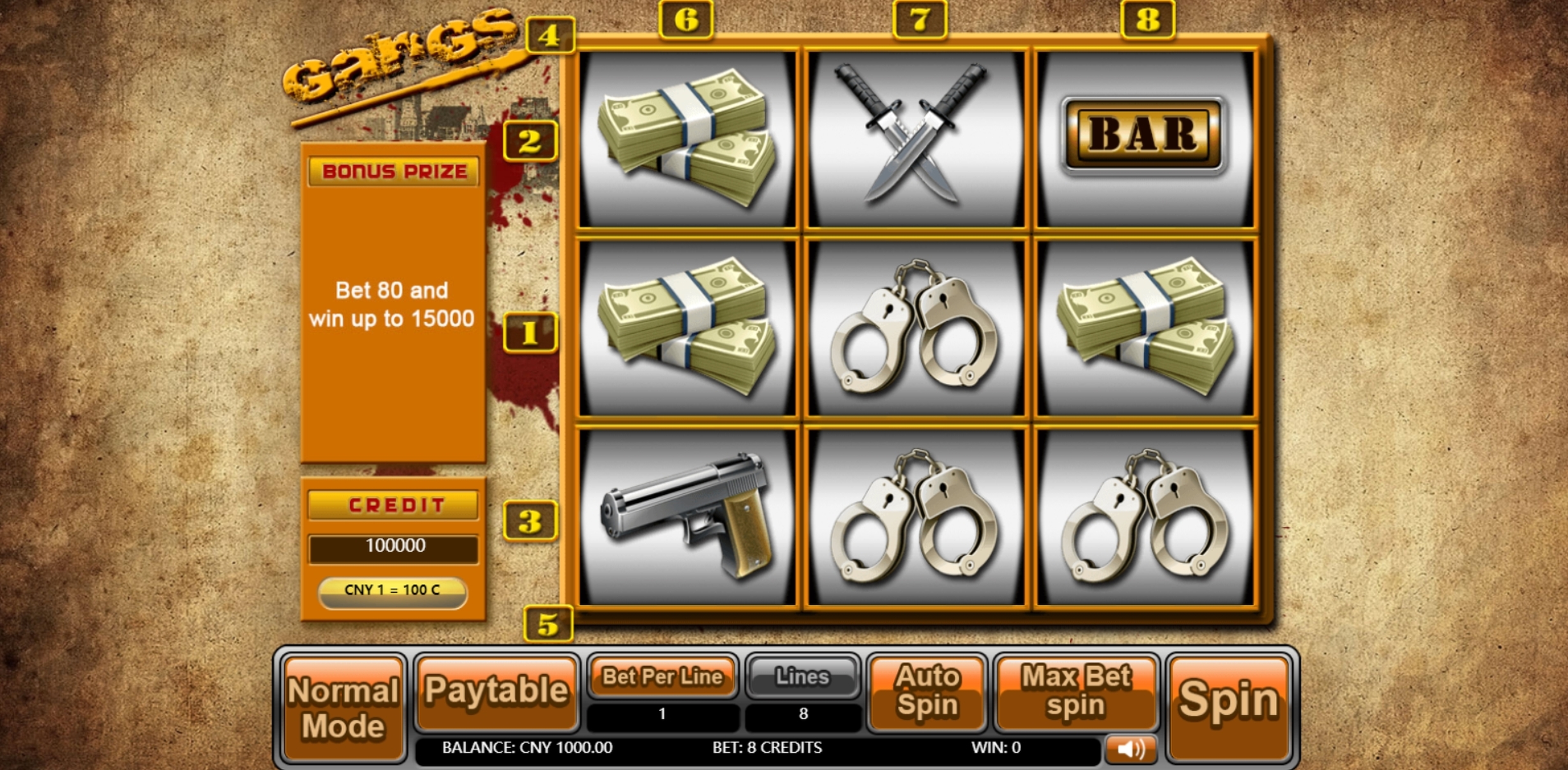 Win Money in Gangs (Aiwin Games) Free Slot Game by Aiwin Games