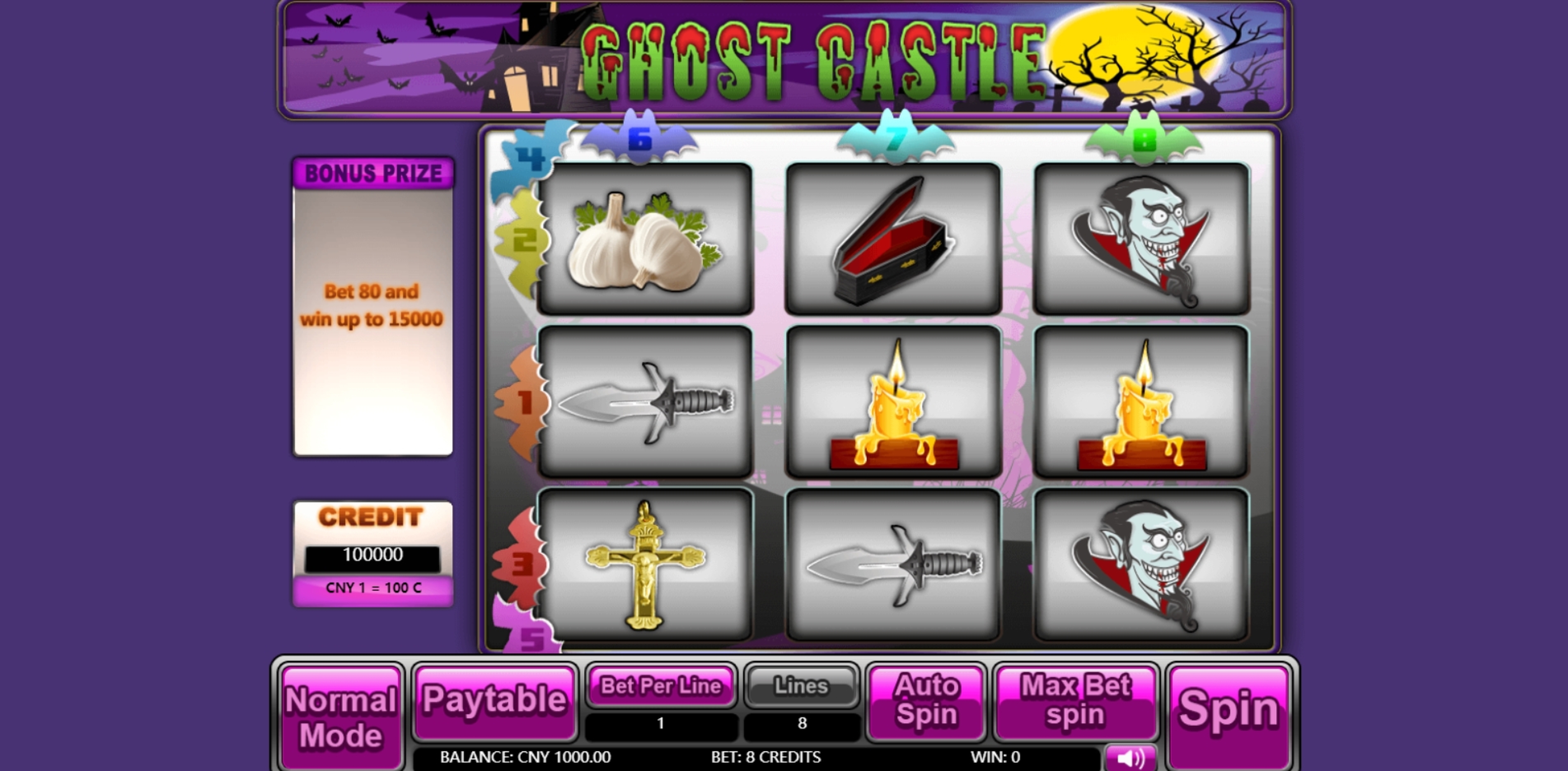 Win Money in Ghost Castle Free Slot Game by Aiwin Games