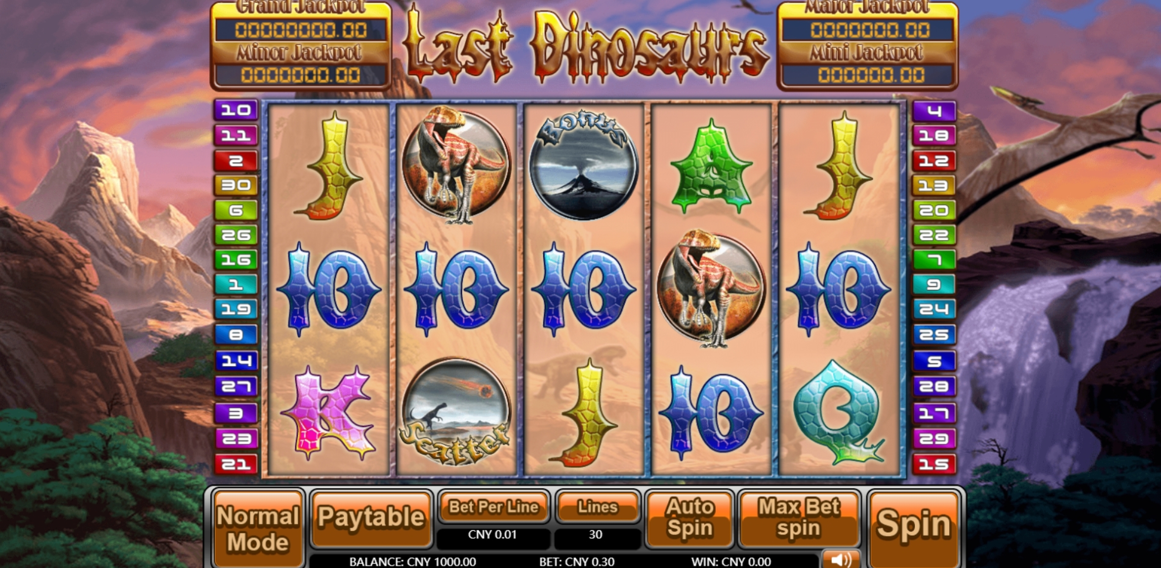 Win Money in Last Dinosaurs Free Slot Game by Aiwin Games
