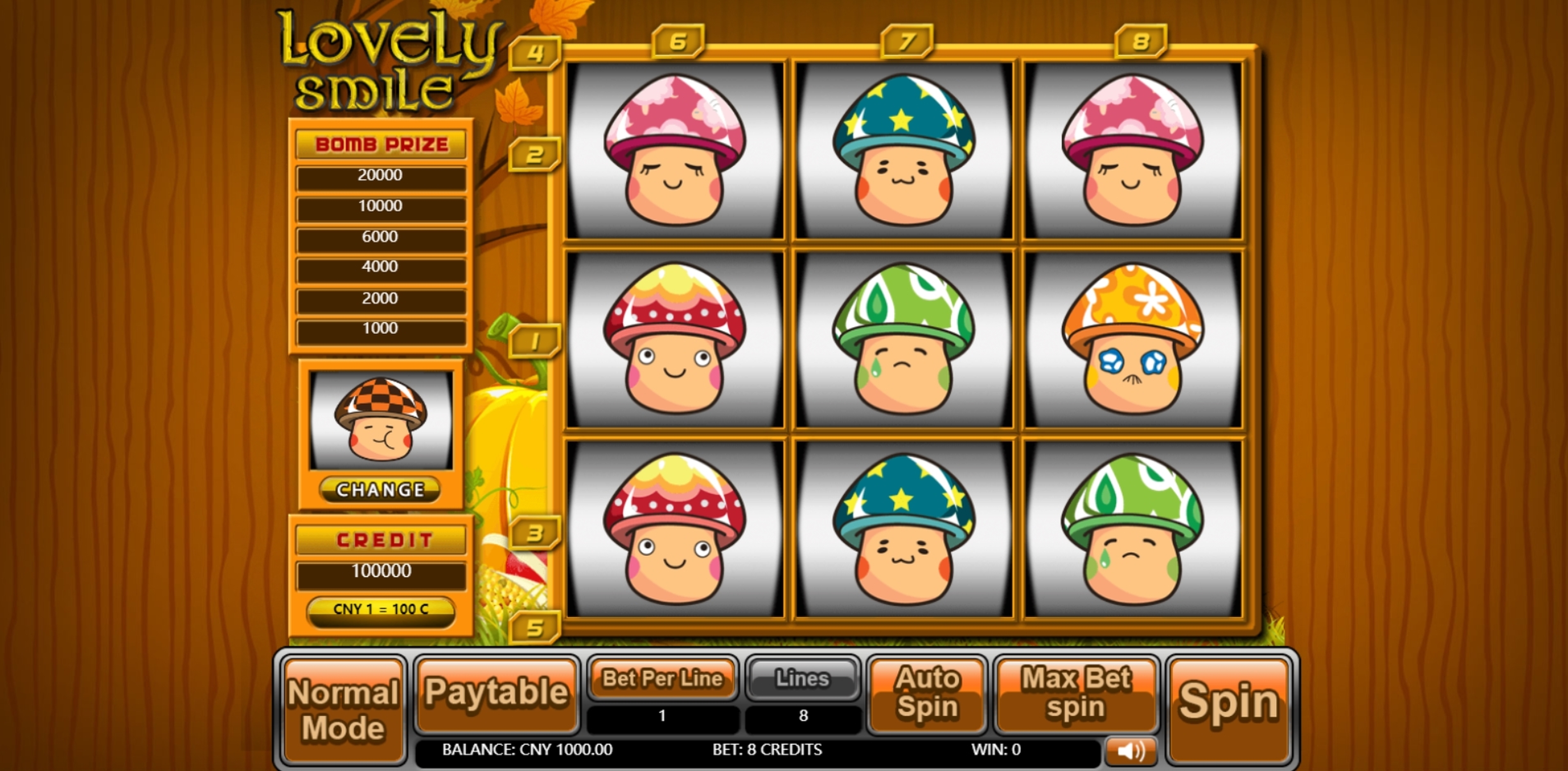 Win Money in Lovely Smile Free Slot Game by Aiwin Games