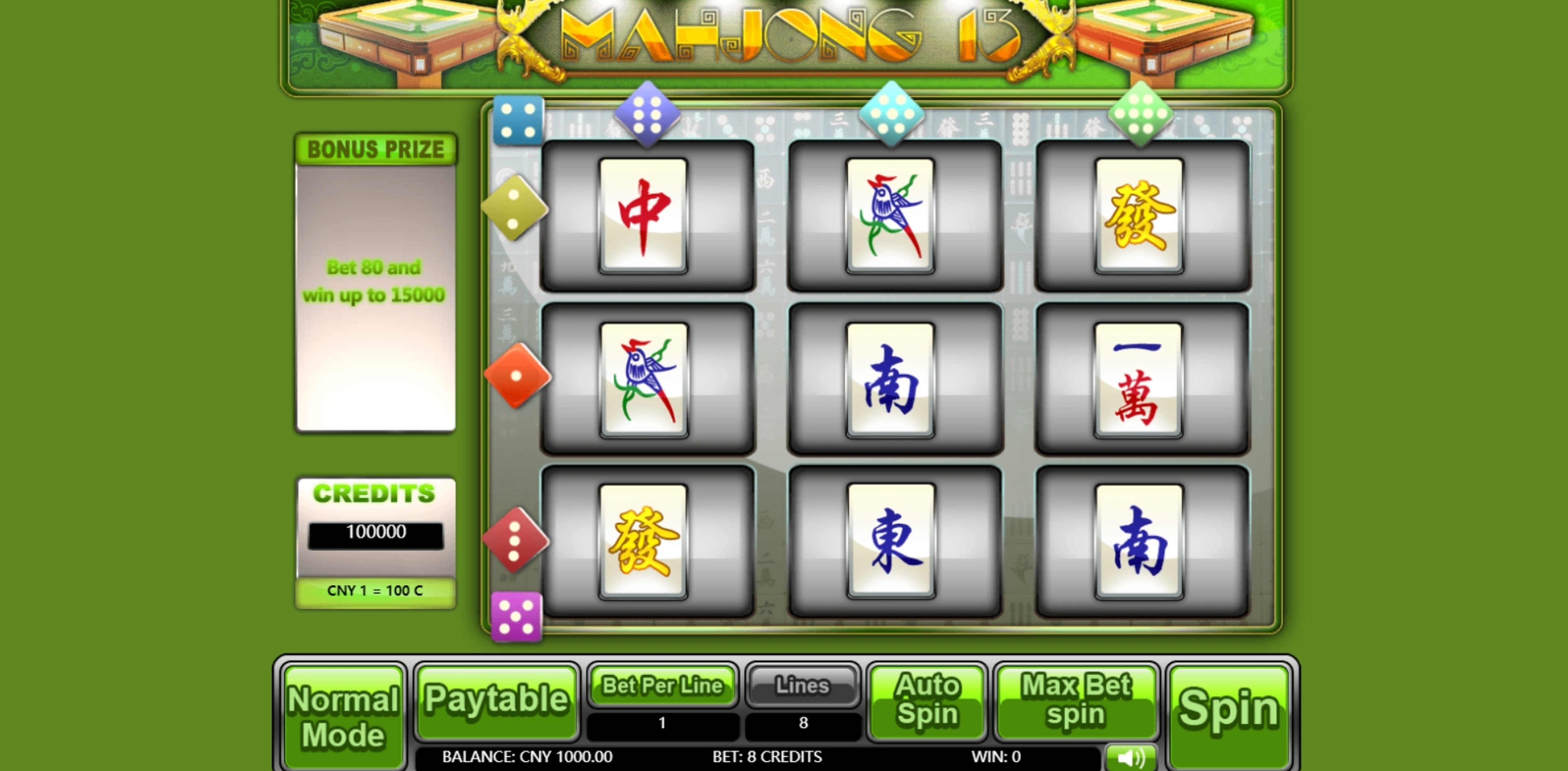 Win Money in Mahjong 13 Free Slot Game by Aiwin Games