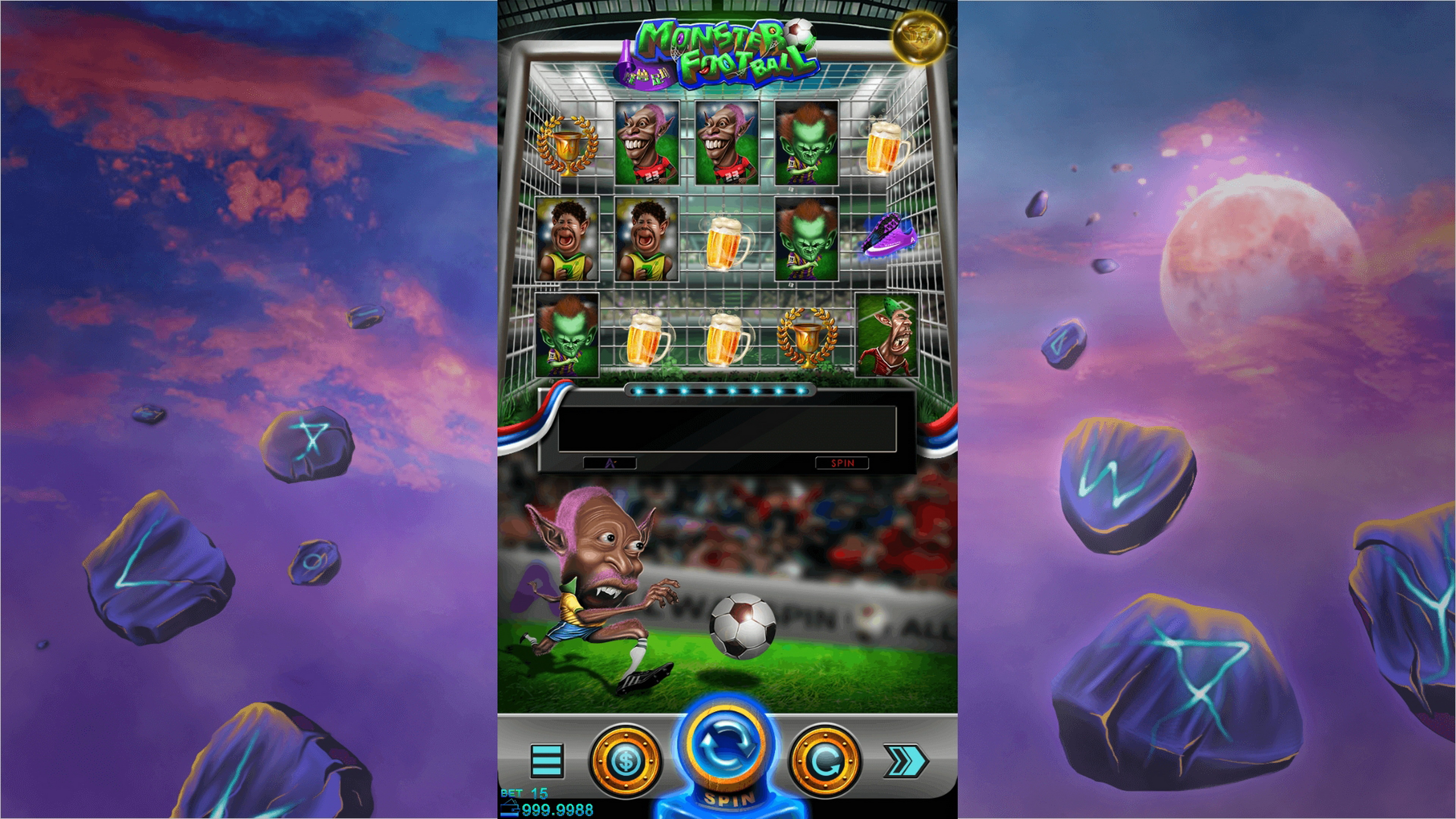 Reels in Monster Football Slot Game by AllWaySpin