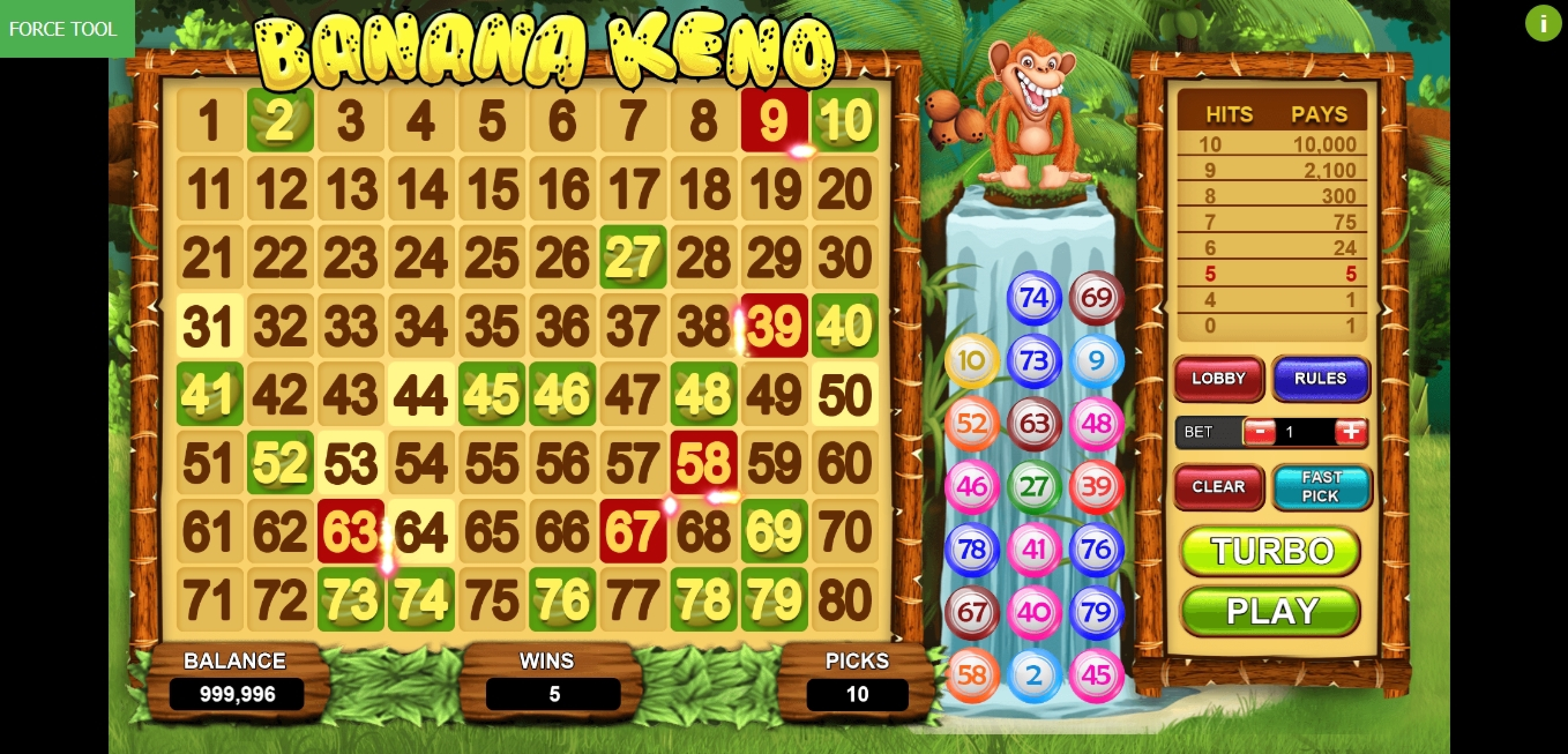Win Money in Banana Keno Free Slot Game by Caleta Gaming
