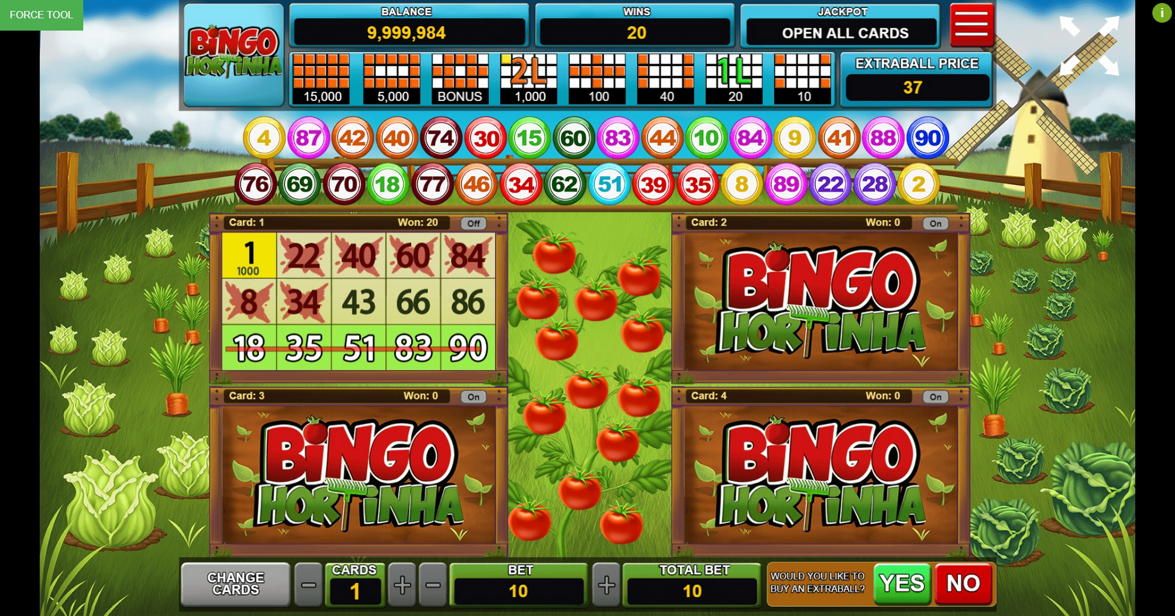 Win Money in Bingo Hortinha Free Slot Game by Caleta Gaming