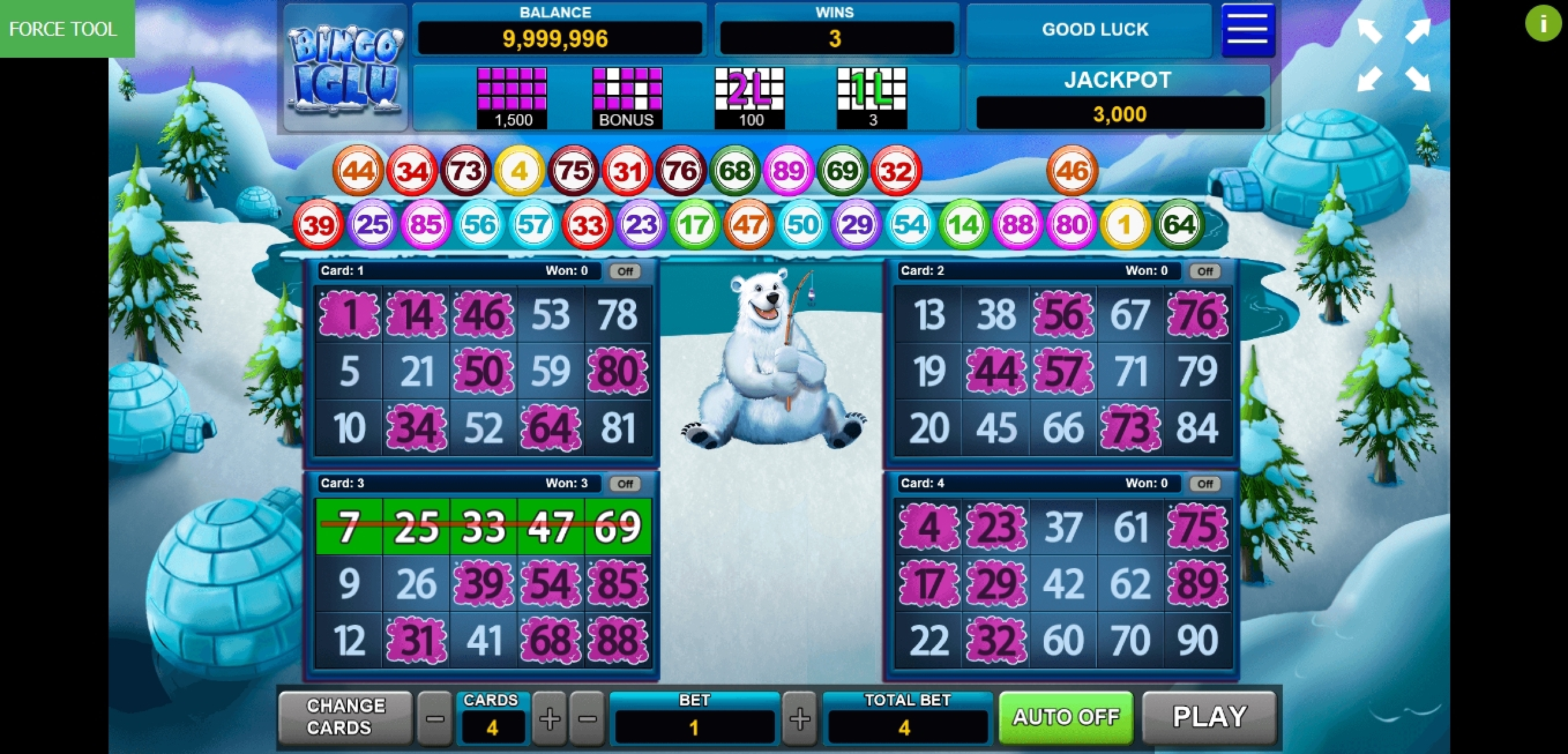 Win Money in Bingo Iglu Free Slot Game by Caleta Gaming