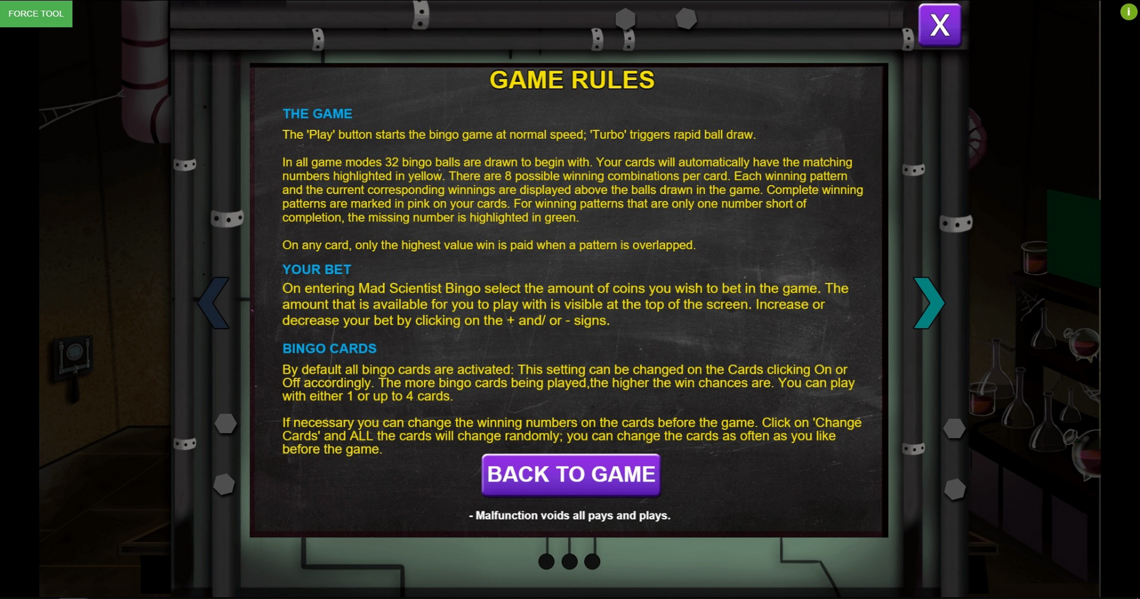 Info of Bingo Mad Scientist Slot Game by Caleta Gaming