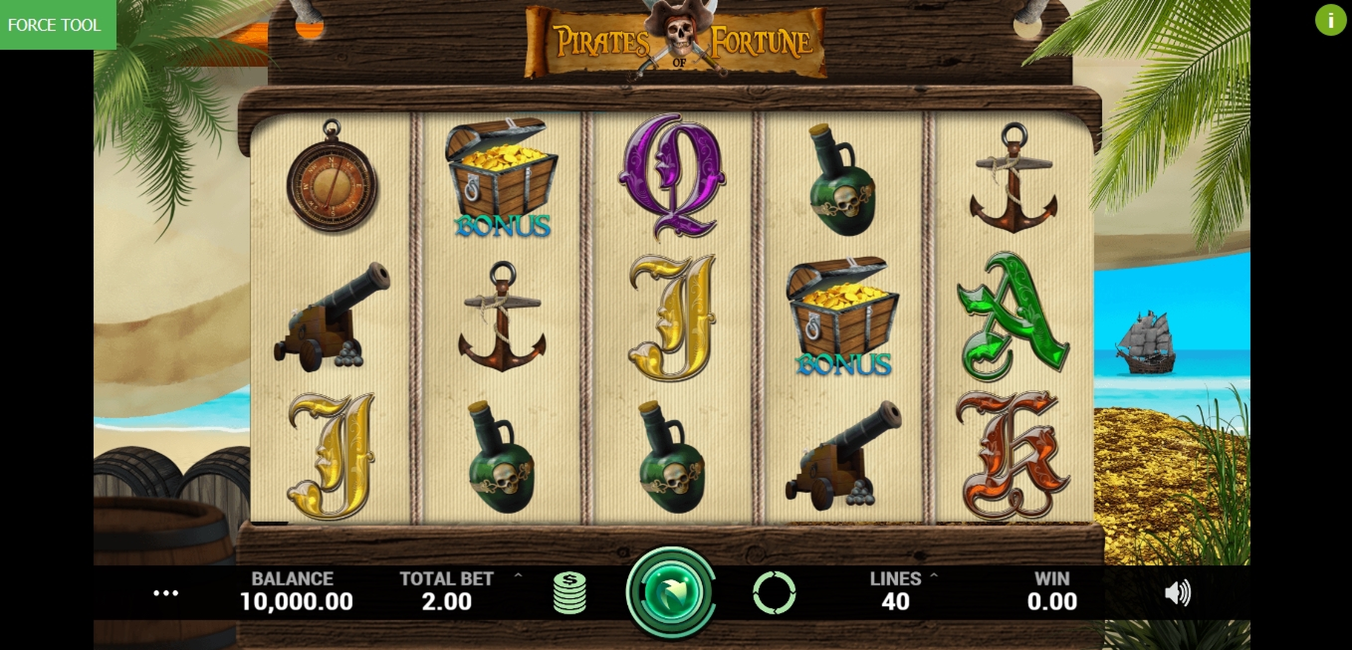 Reels in Pirates of Fortune Slot Game by Caleta Gaming