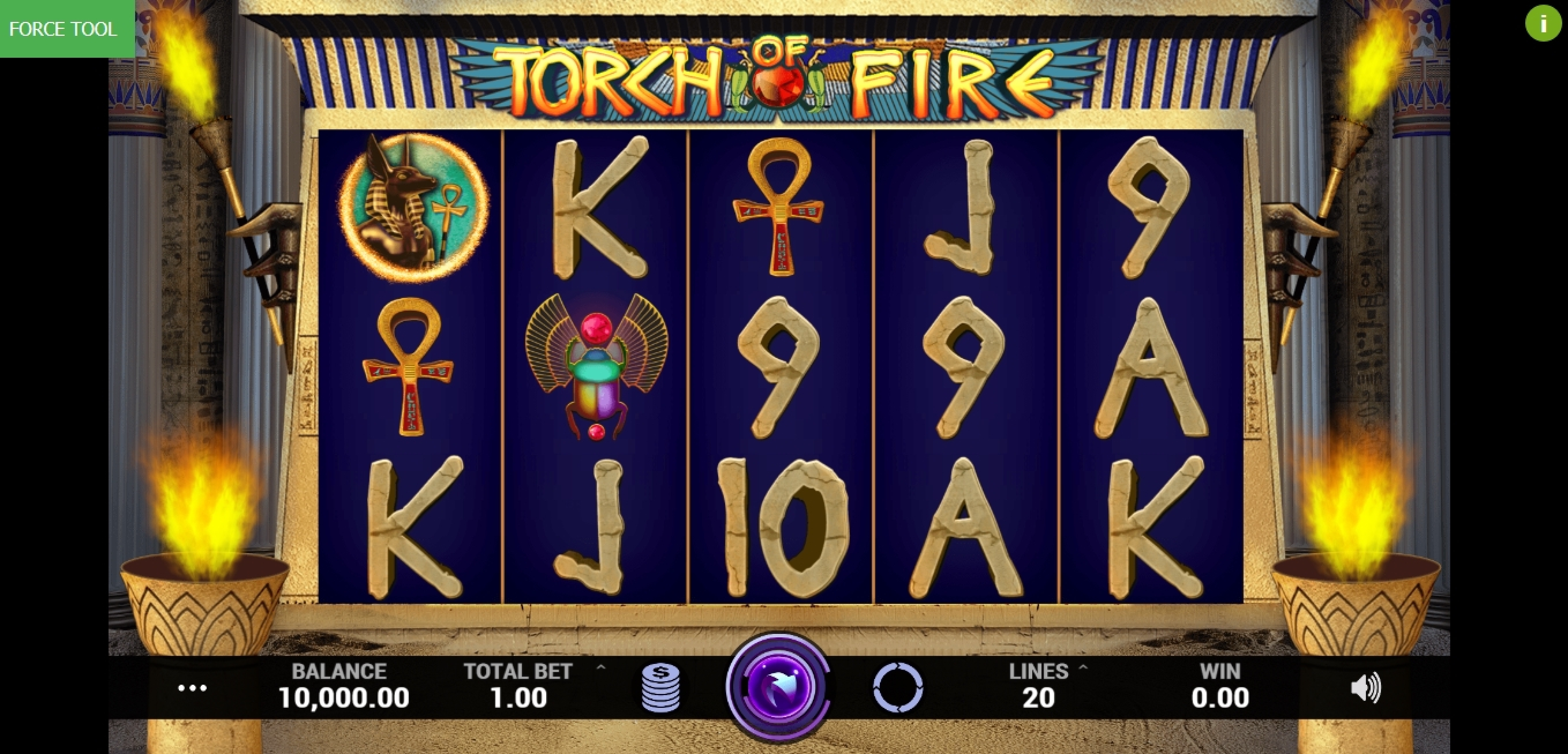 Reels in Torch of Fire Slot Game by Caleta Gaming