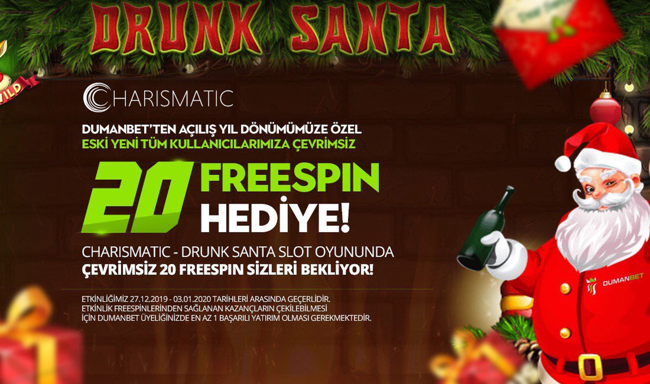 The Drunk Santa Online Slot Demo Game by Charismatic