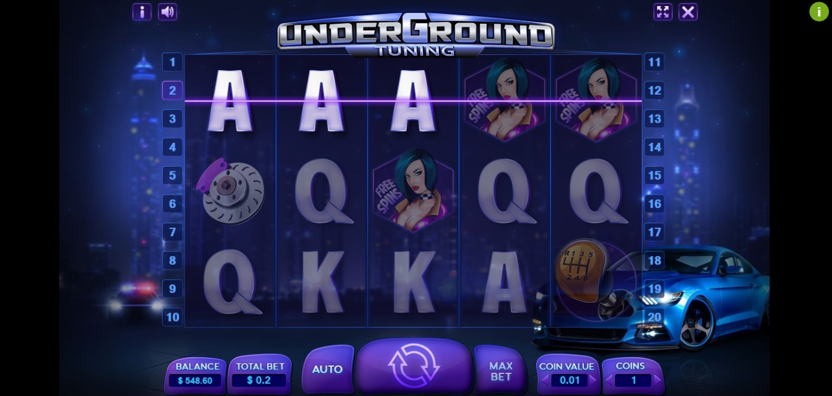 Win Money in Underground Tuning Free Slot Game by Charismatic