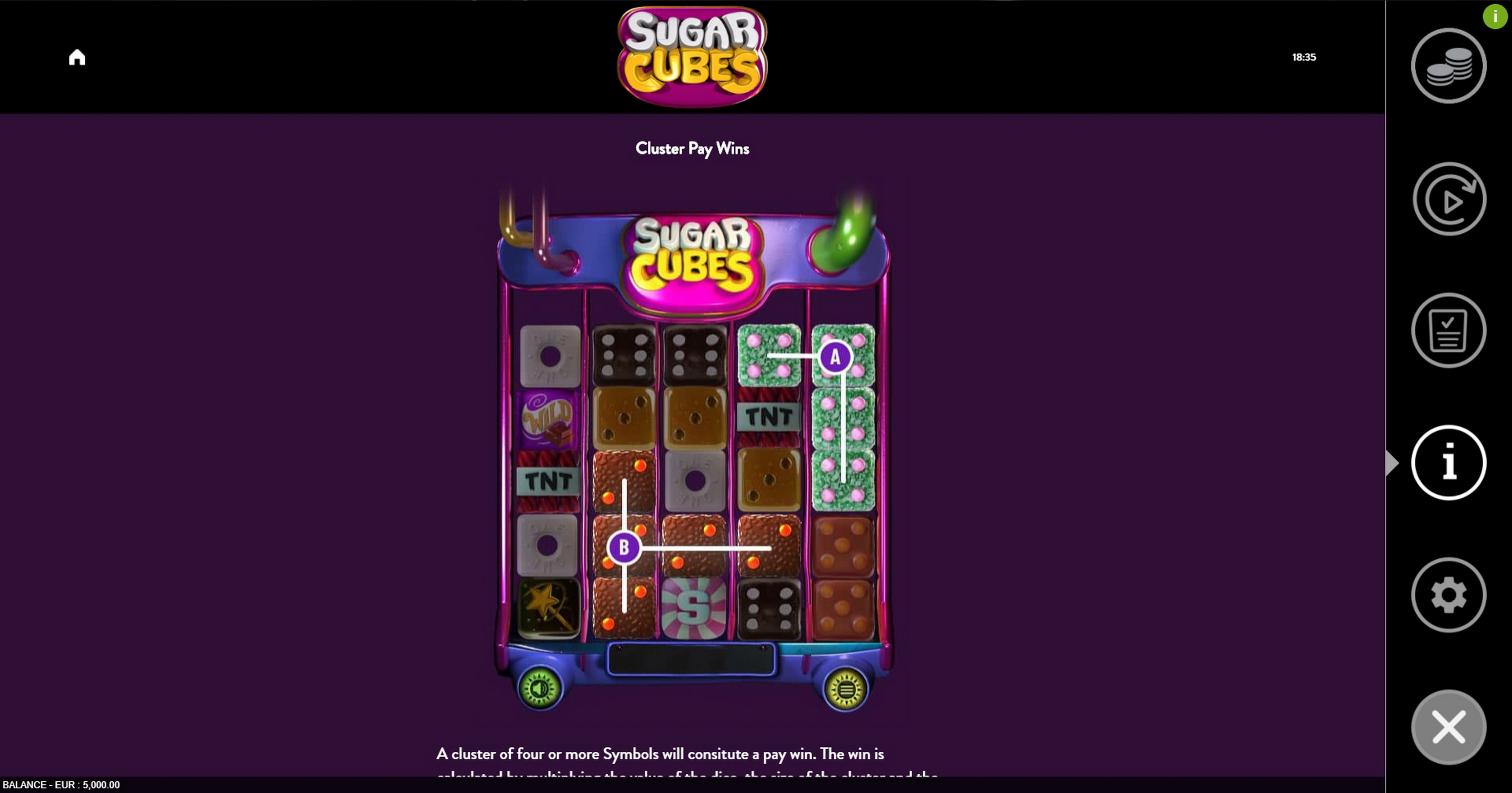 Info of Sugar Cubes Slot Game by DiceLab