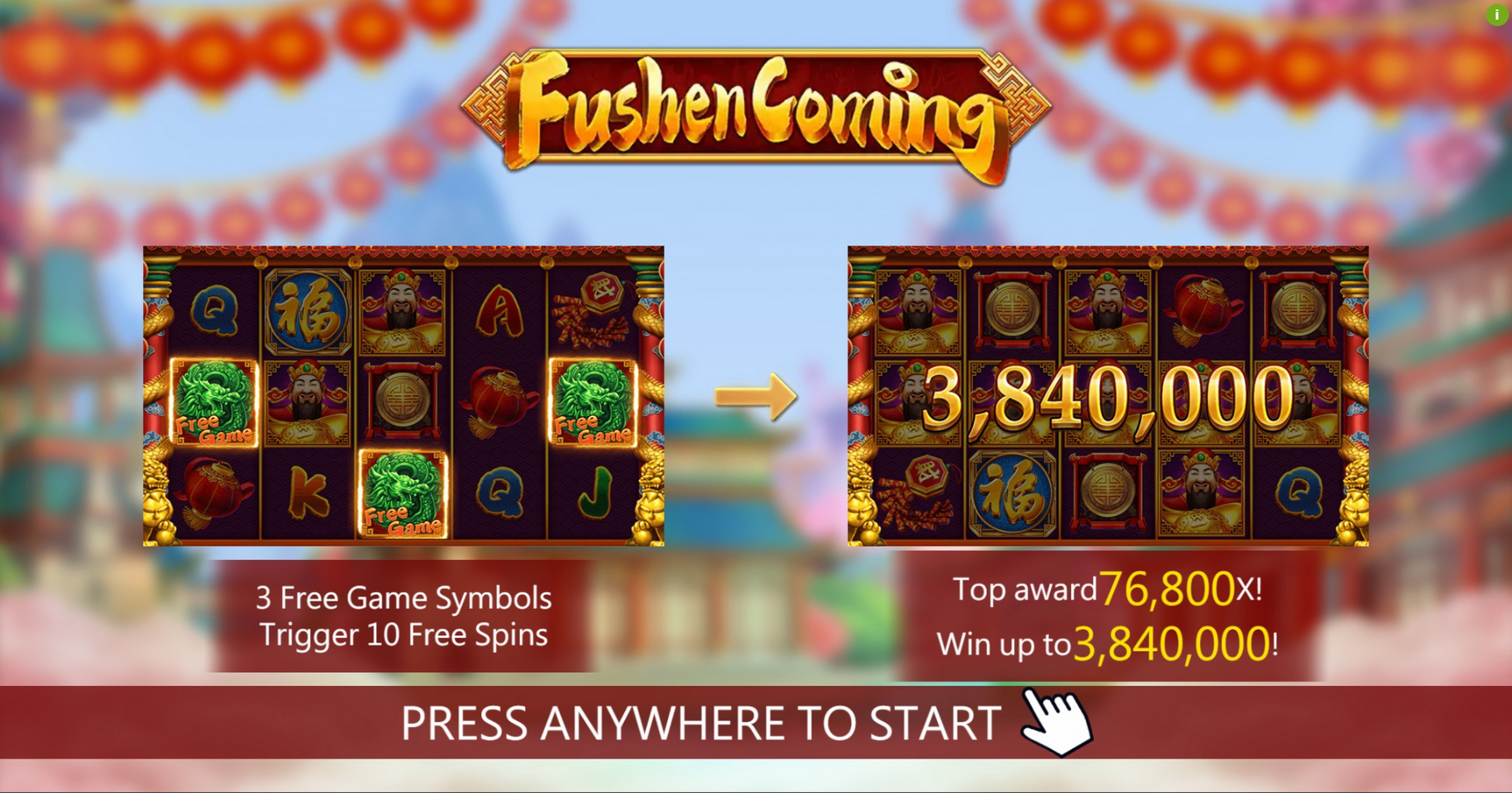 Play Fushen Coming Free Casino Slot Game by Dragoon Soft