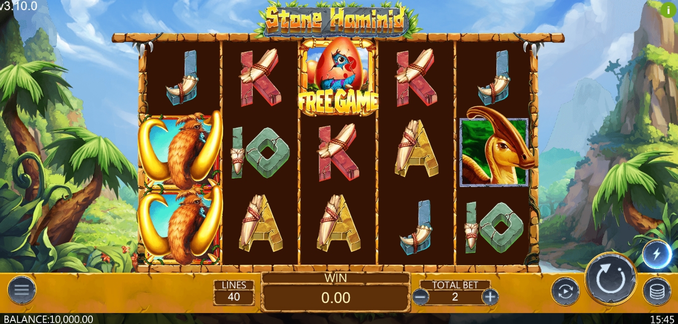 Reels in Stone Hominid Slot Game by Dragoon Soft