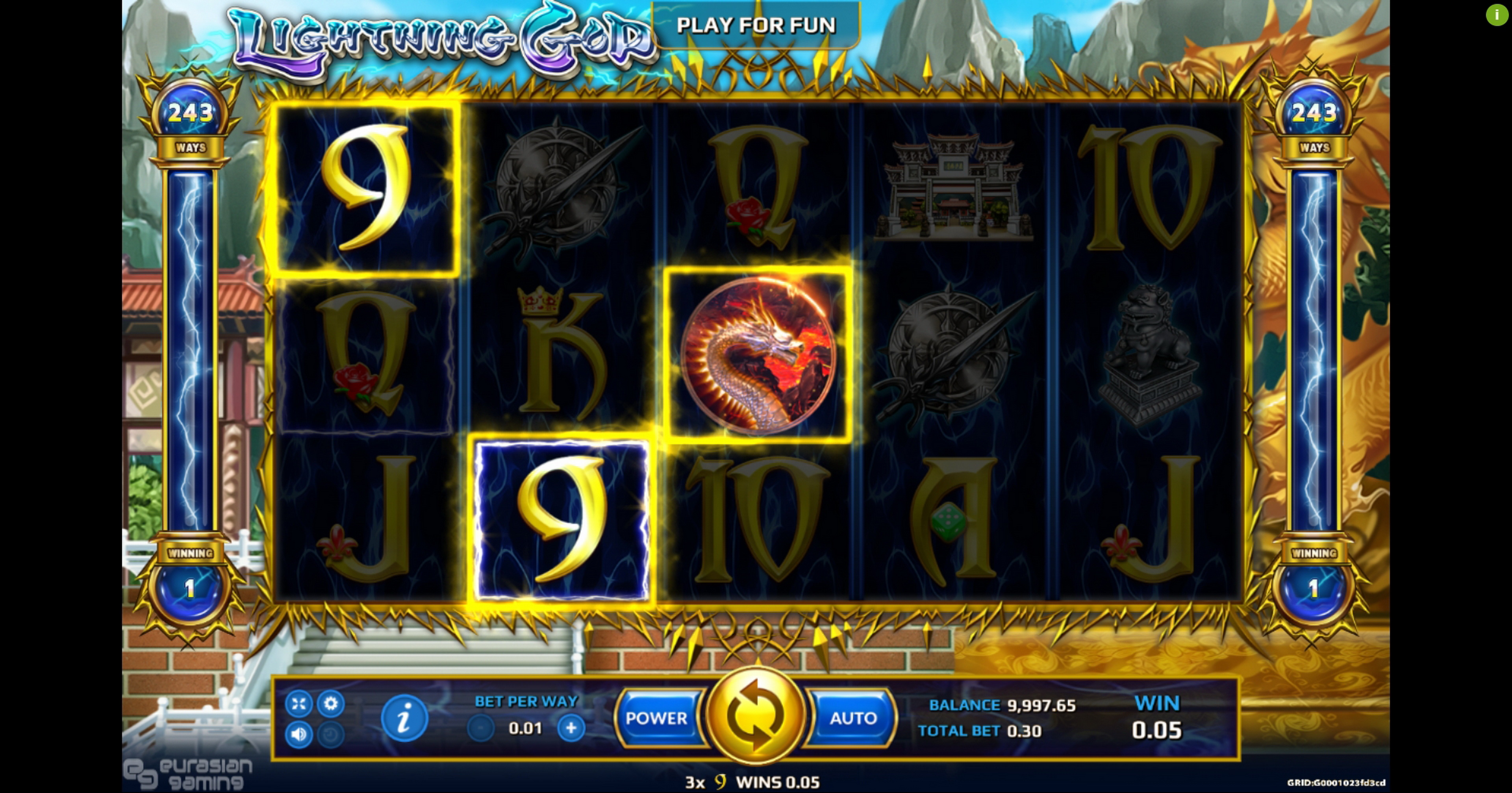 Win Money in Lightning God Free Slot Game by EAgaming