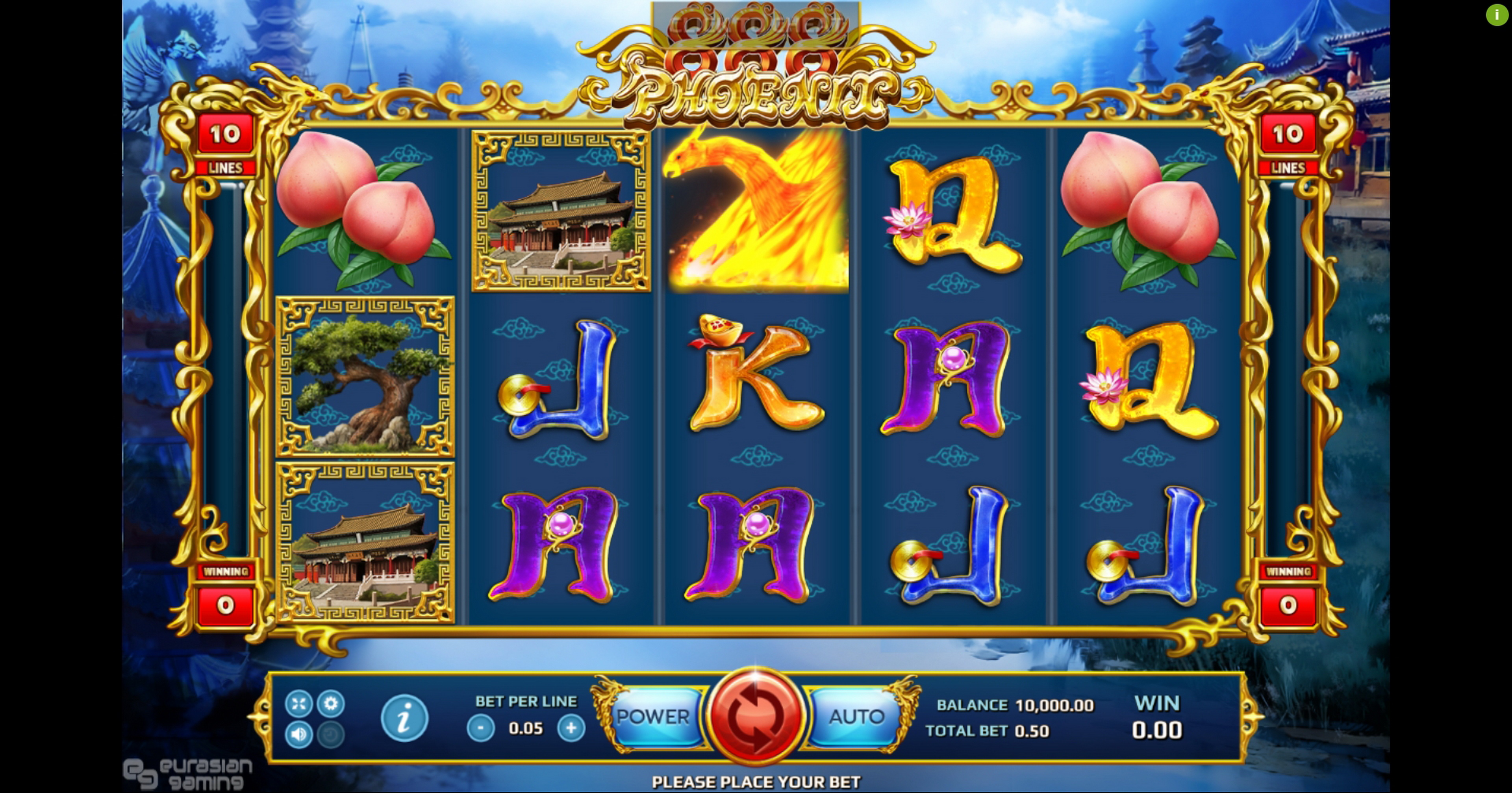 Reels in Phoenix888 Slot Game by EAgaming
