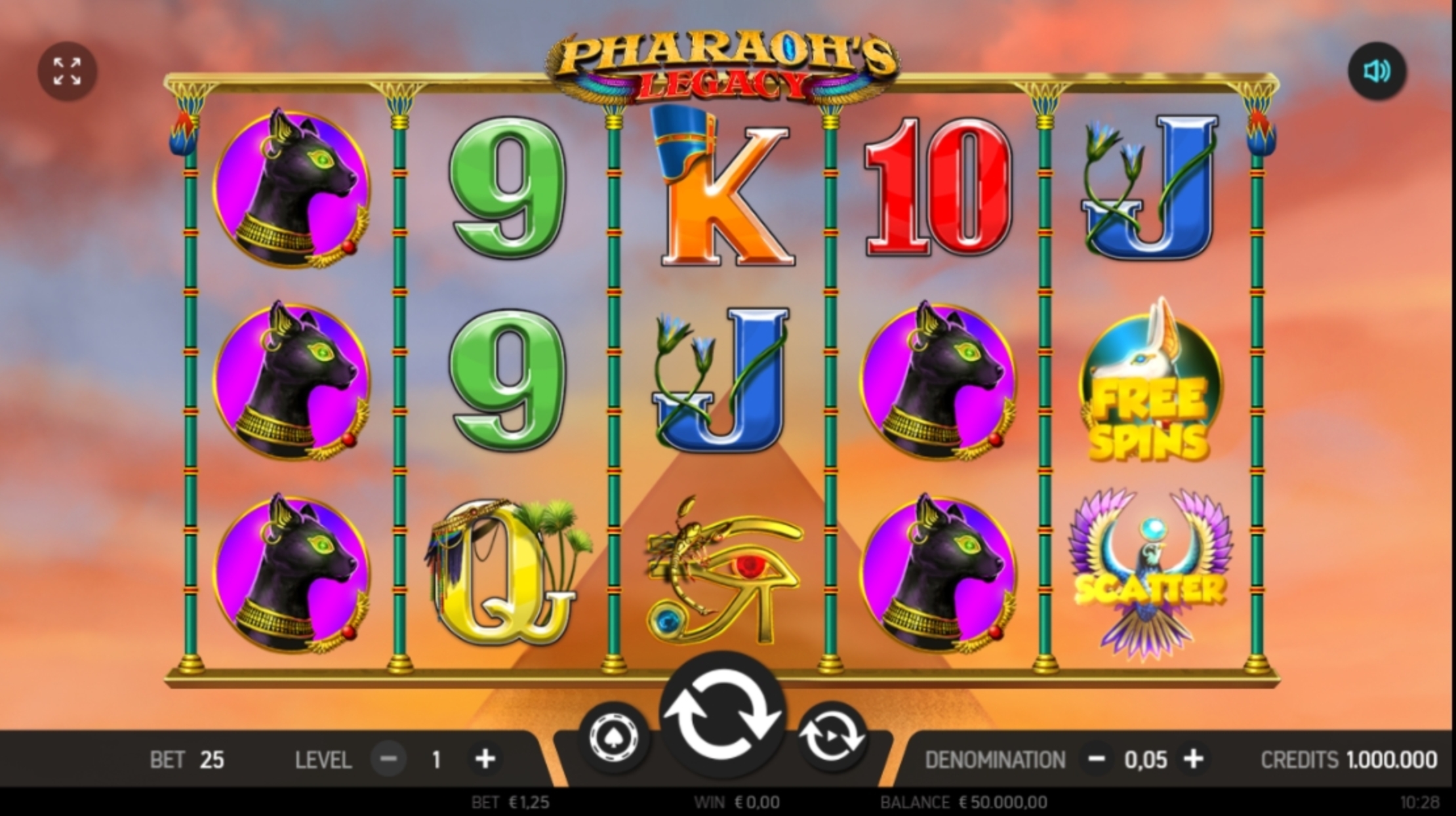 Reels in Pharaoh's Legacy Slot Game by FBM