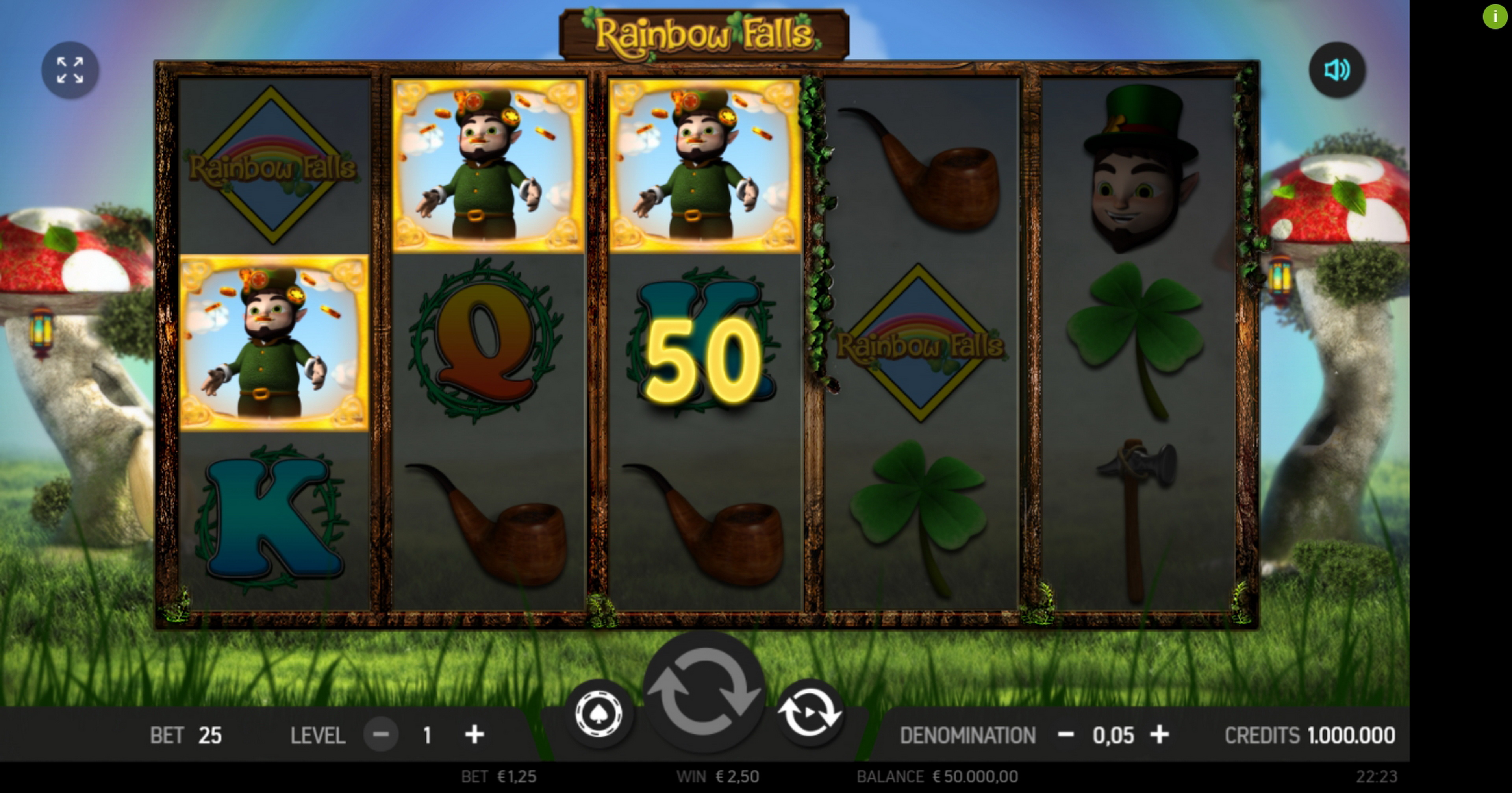 Win Money in Rainbow Falls Free Slot Game by FBM