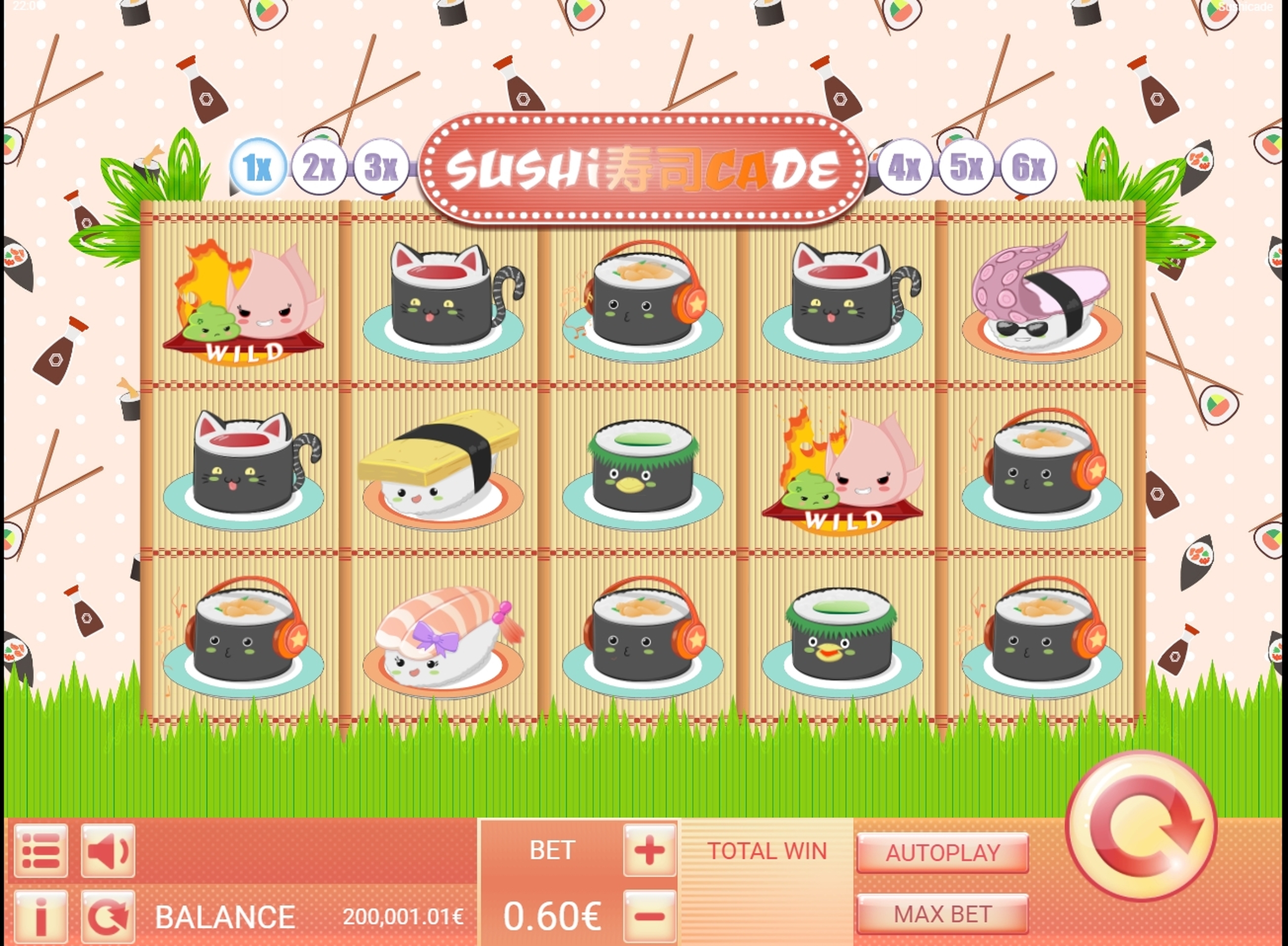 Reels in Sushicade Slot Game by Gamatron