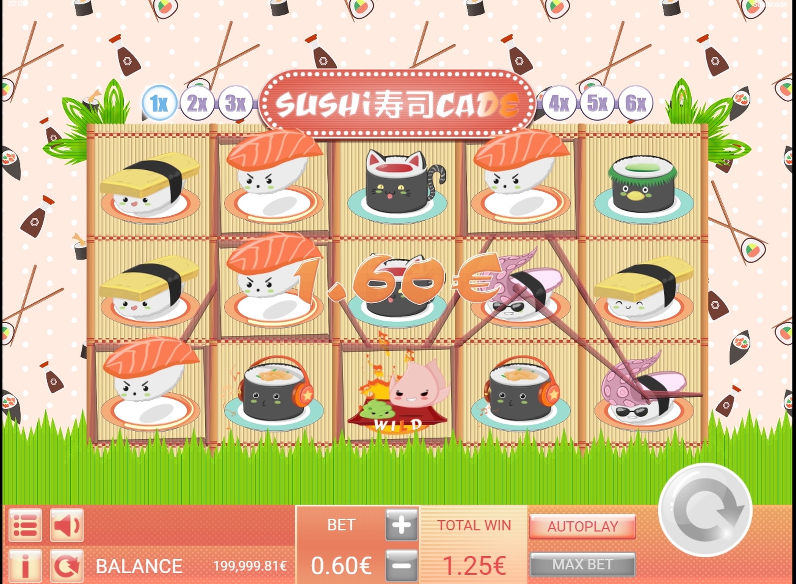 Win Money in Sushicade Free Slot Game by Gamatron