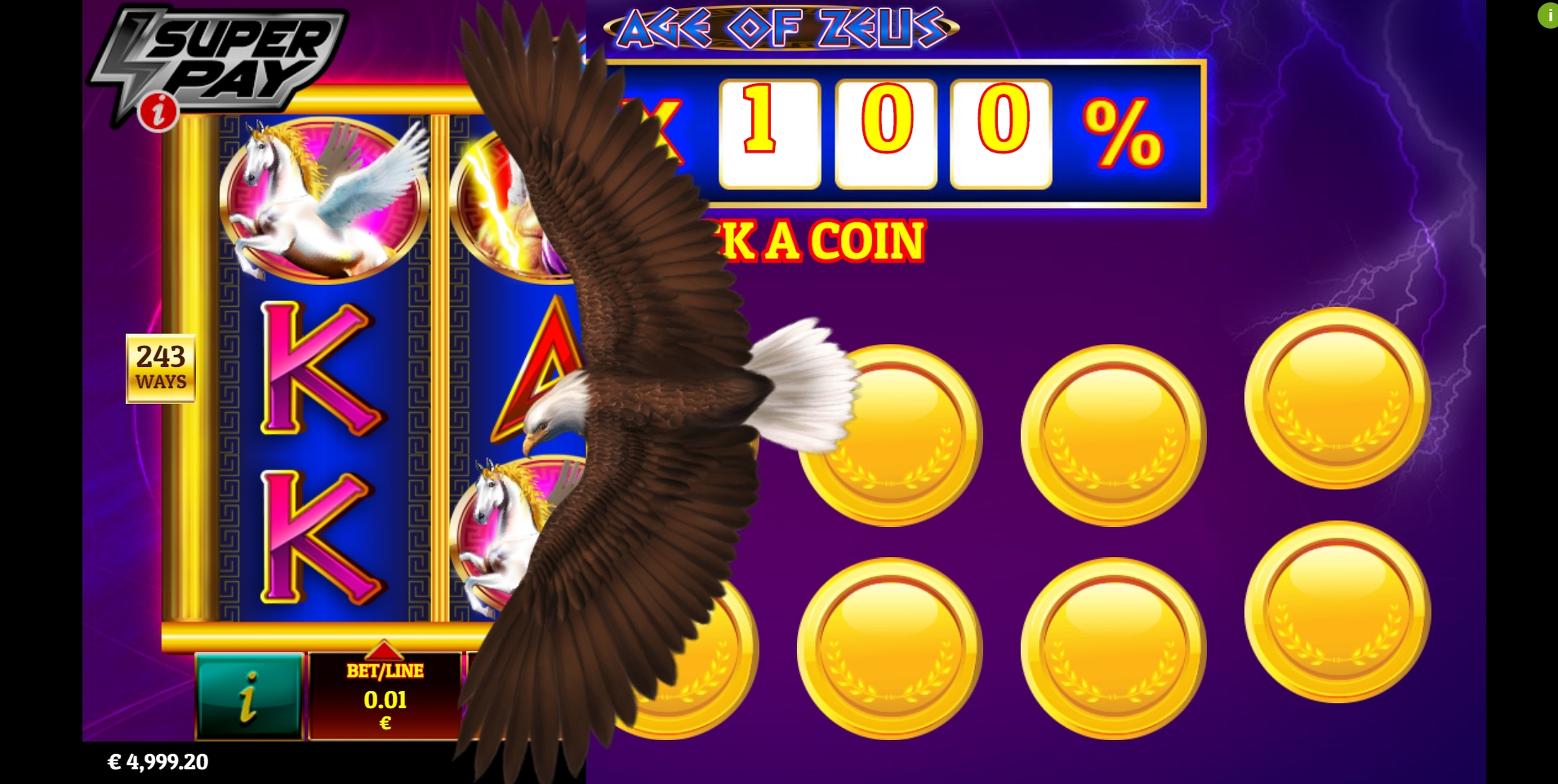 Win Money in Age of Zeus Free Slot Game by Givme Games