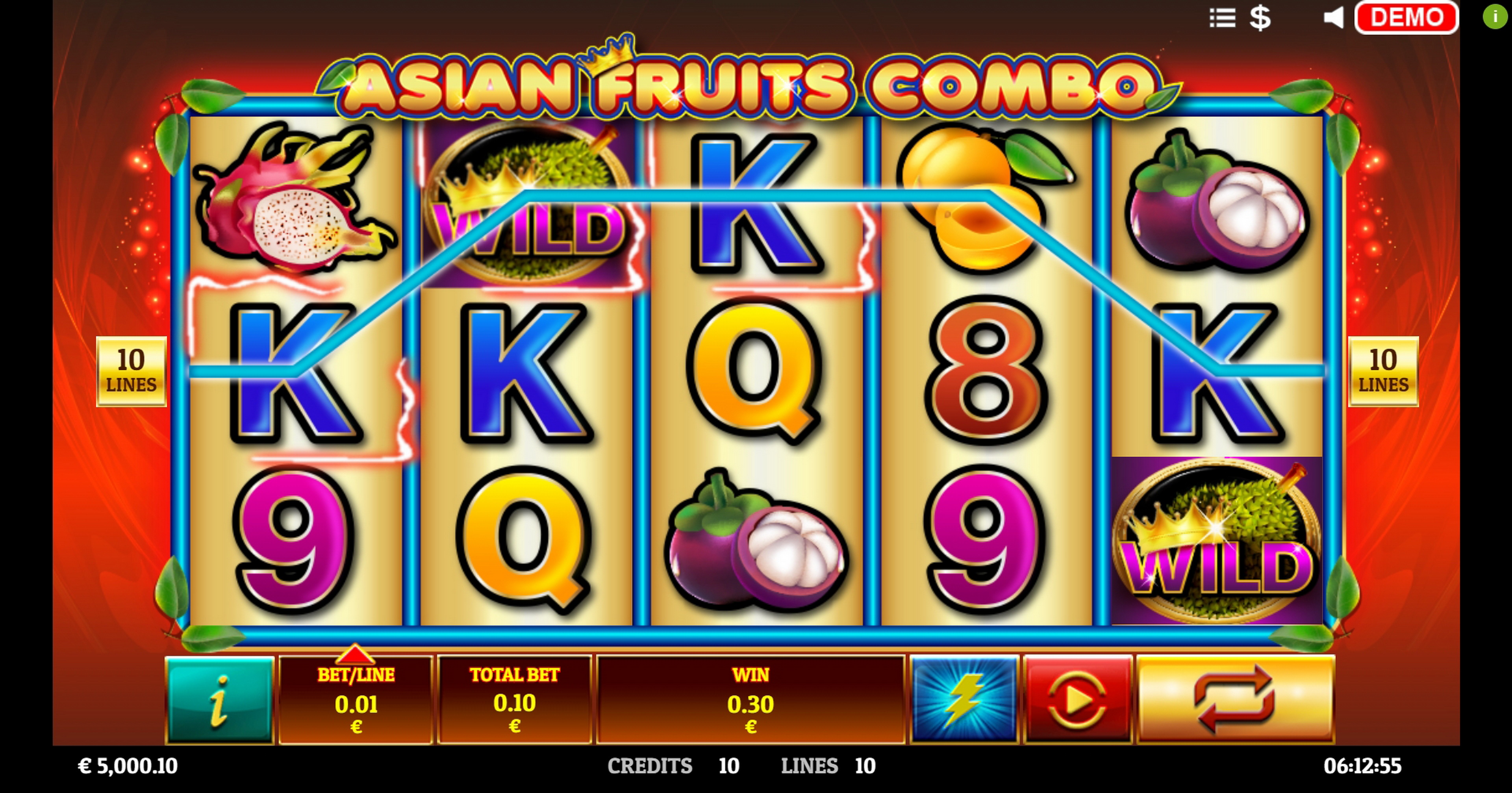 Win Money in Asian Fruit Combo Free Slot Game by Givme Games