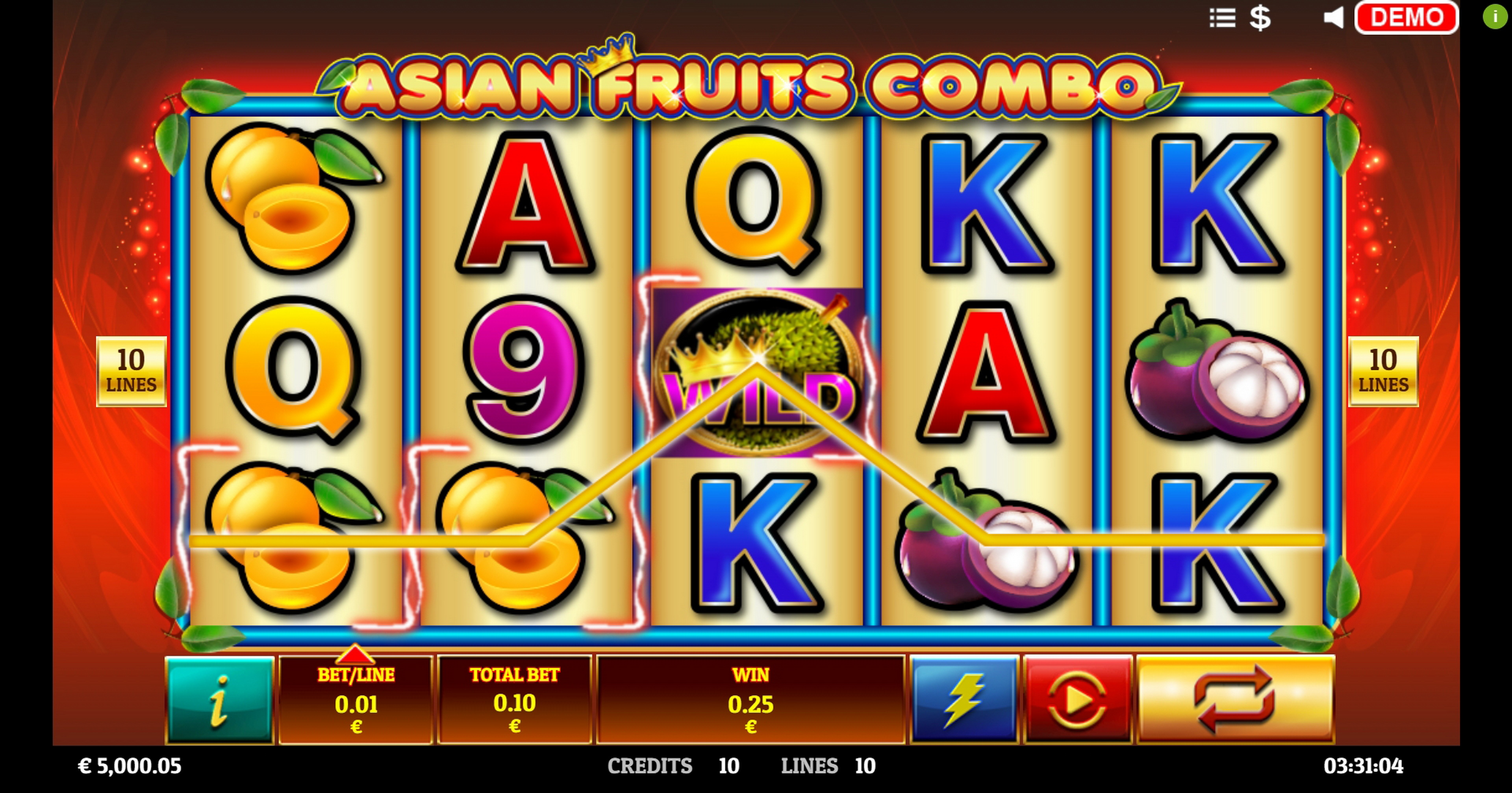 Win Money in Fruit King Free Slot Game by Givme Games
