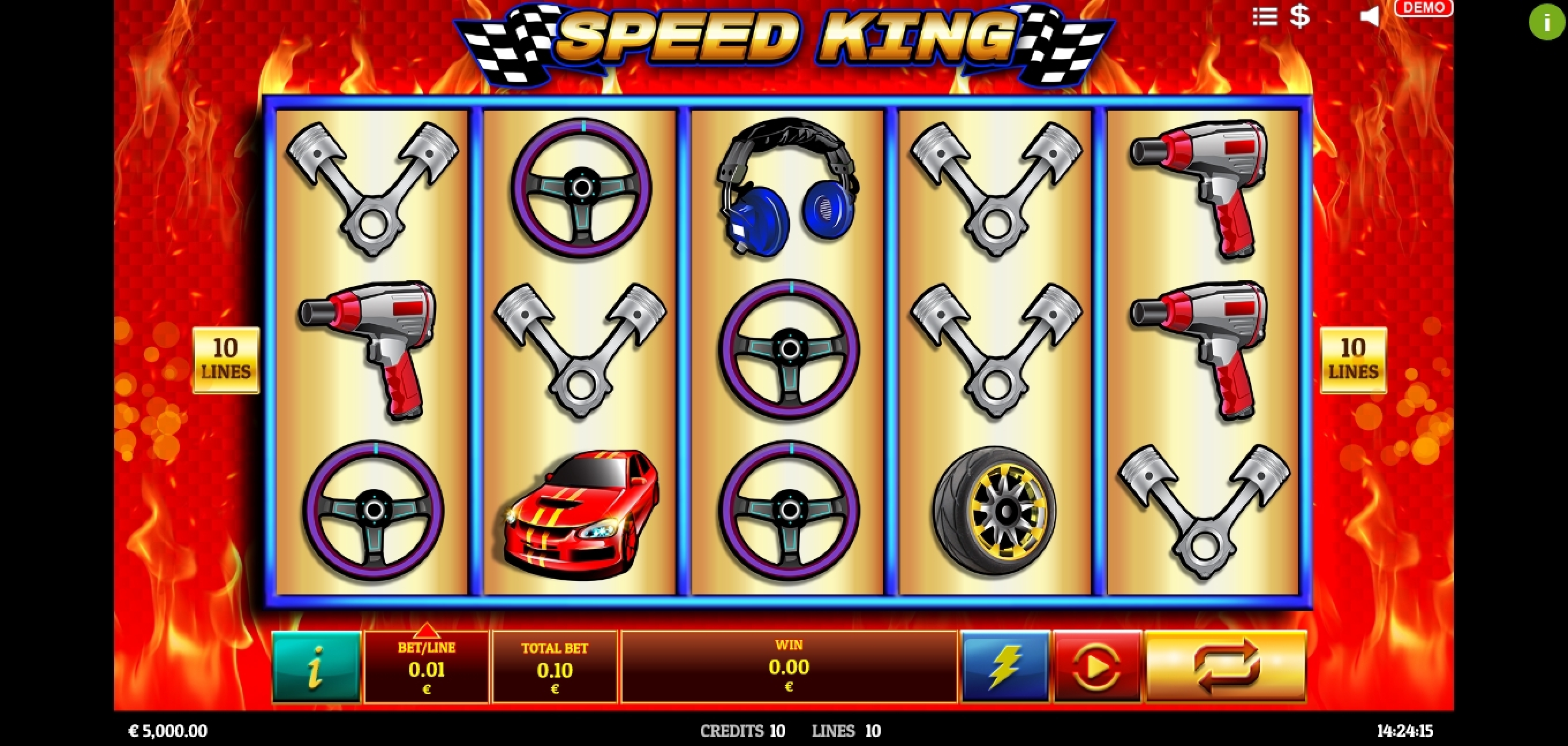 Reels in Speed King Slot Game by Givme Games