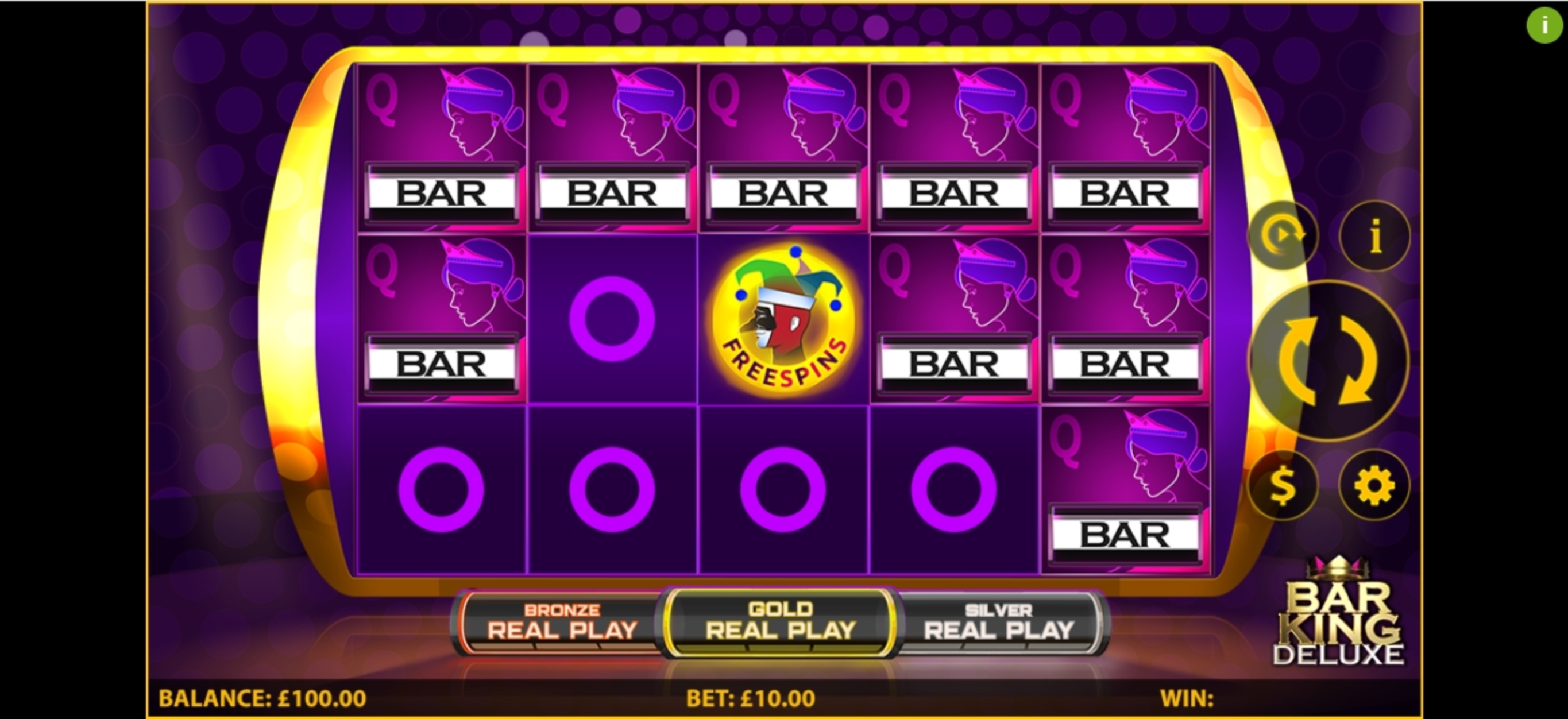 Win Money in Bar King Deluxe Free Slot Game by HungryBear