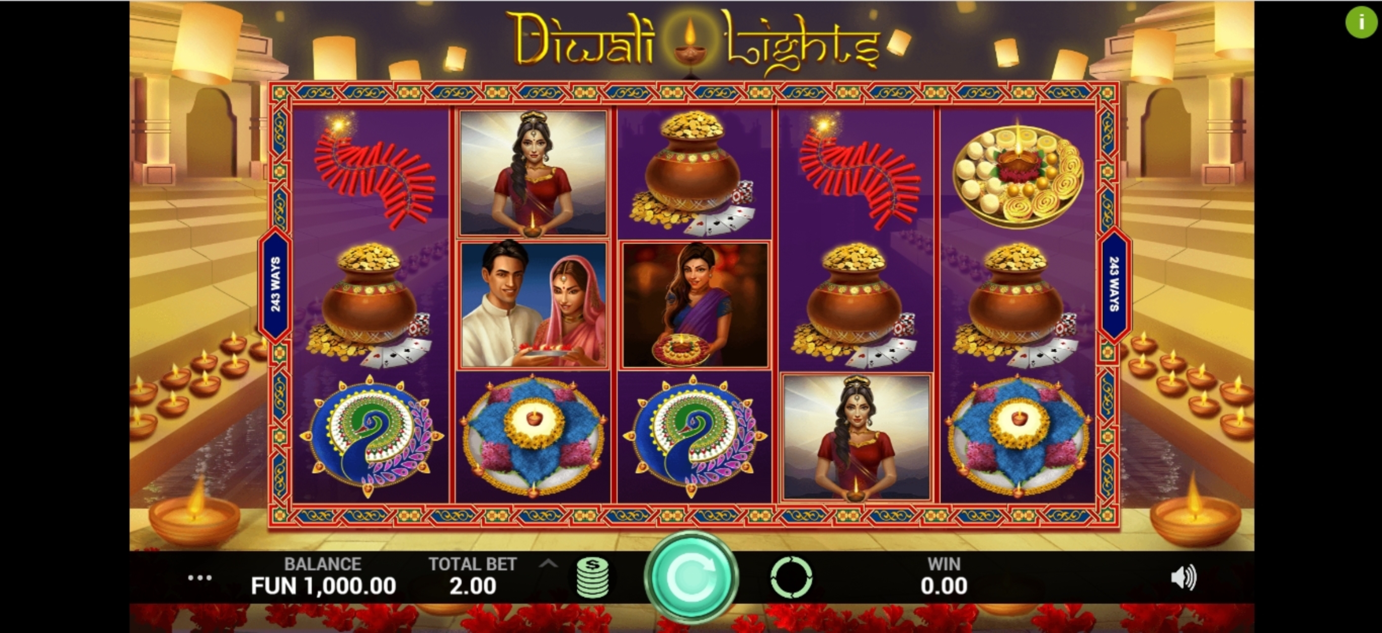 Reels in Diwali Lights Slot Game by Indi Slots