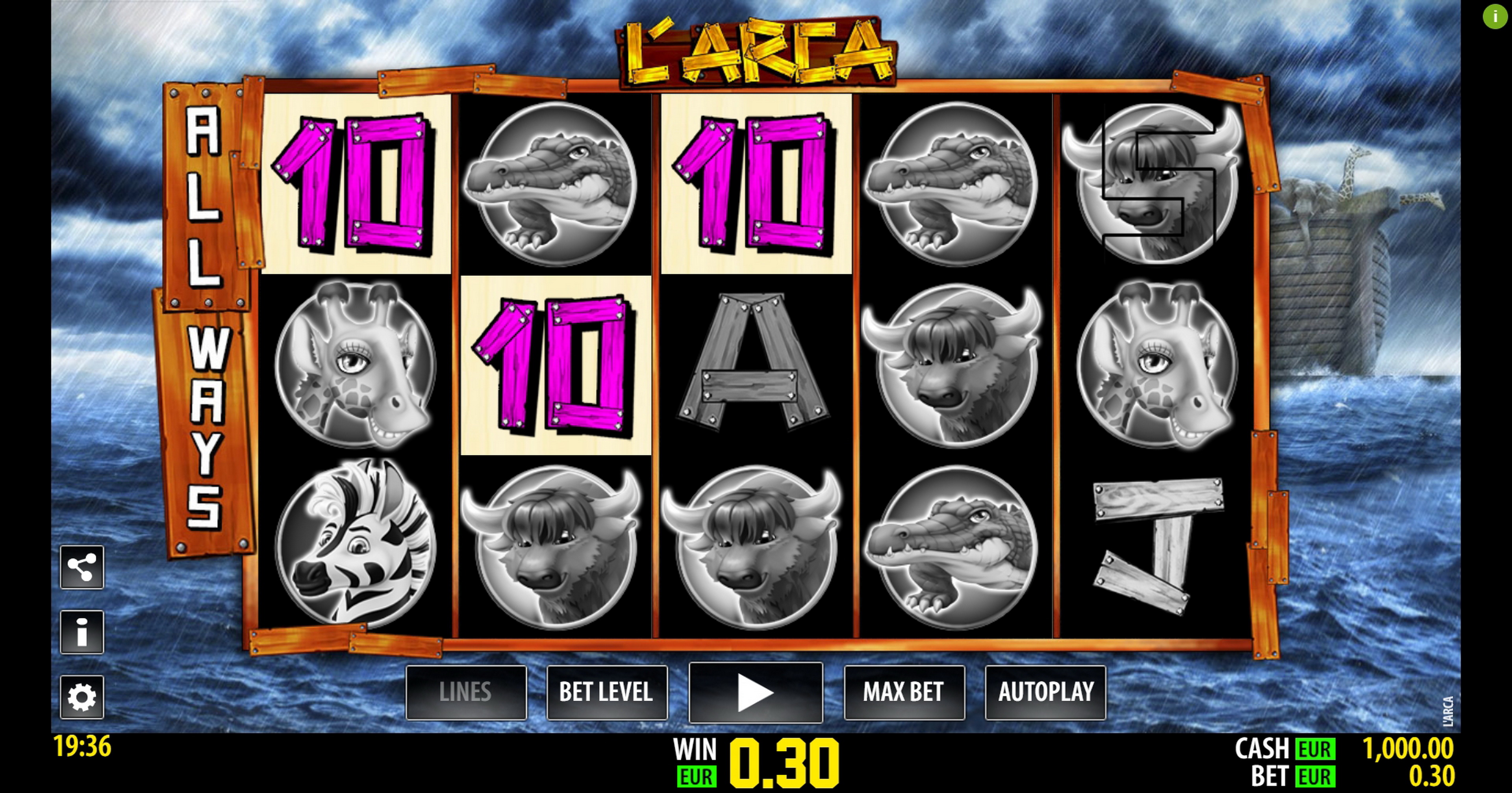 Win Money in L'Arca Free Slot Game by Nazionale Elettronica