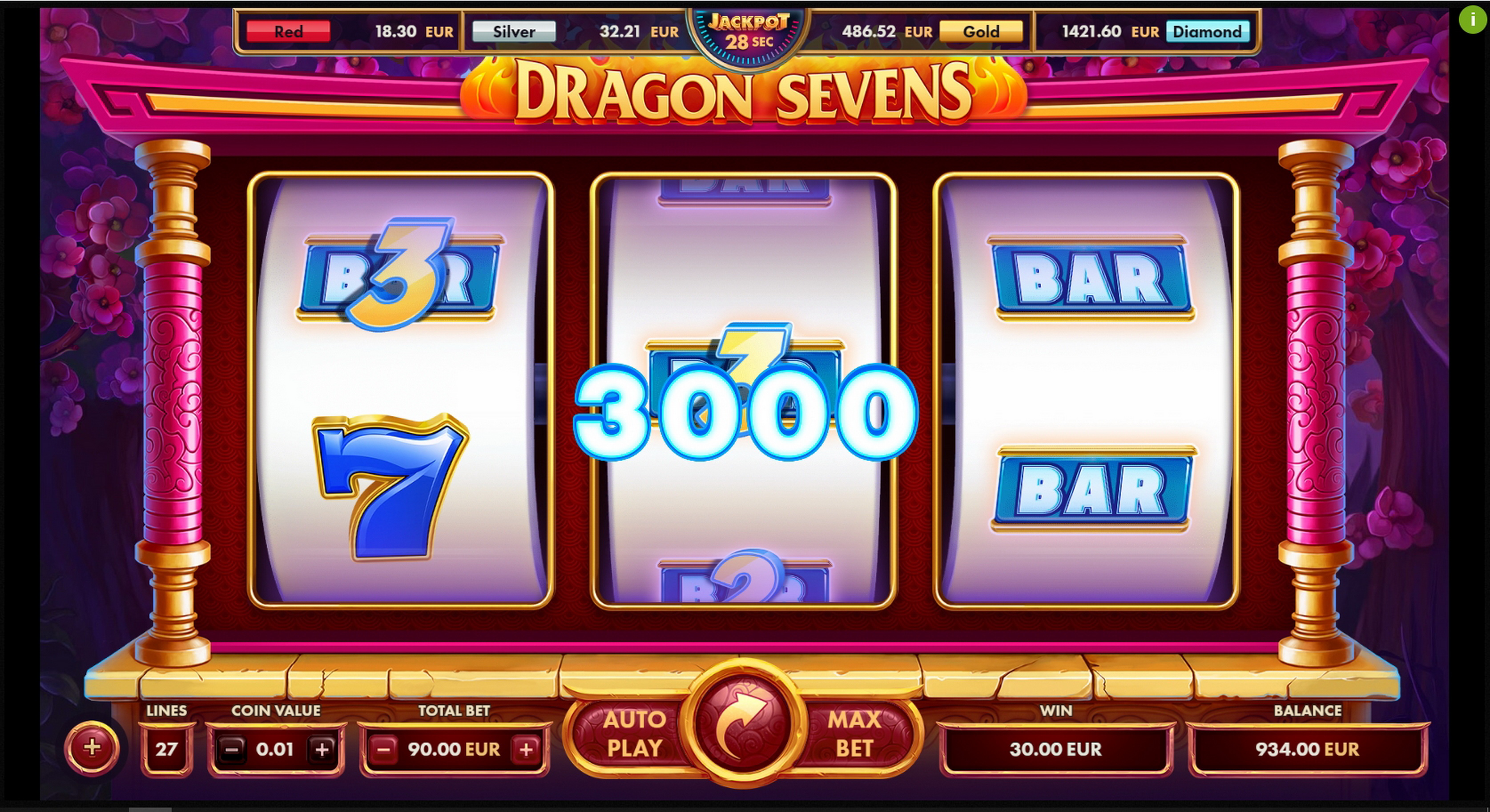 Win Money in Dragon Sevens Free Slot Game by NetGame