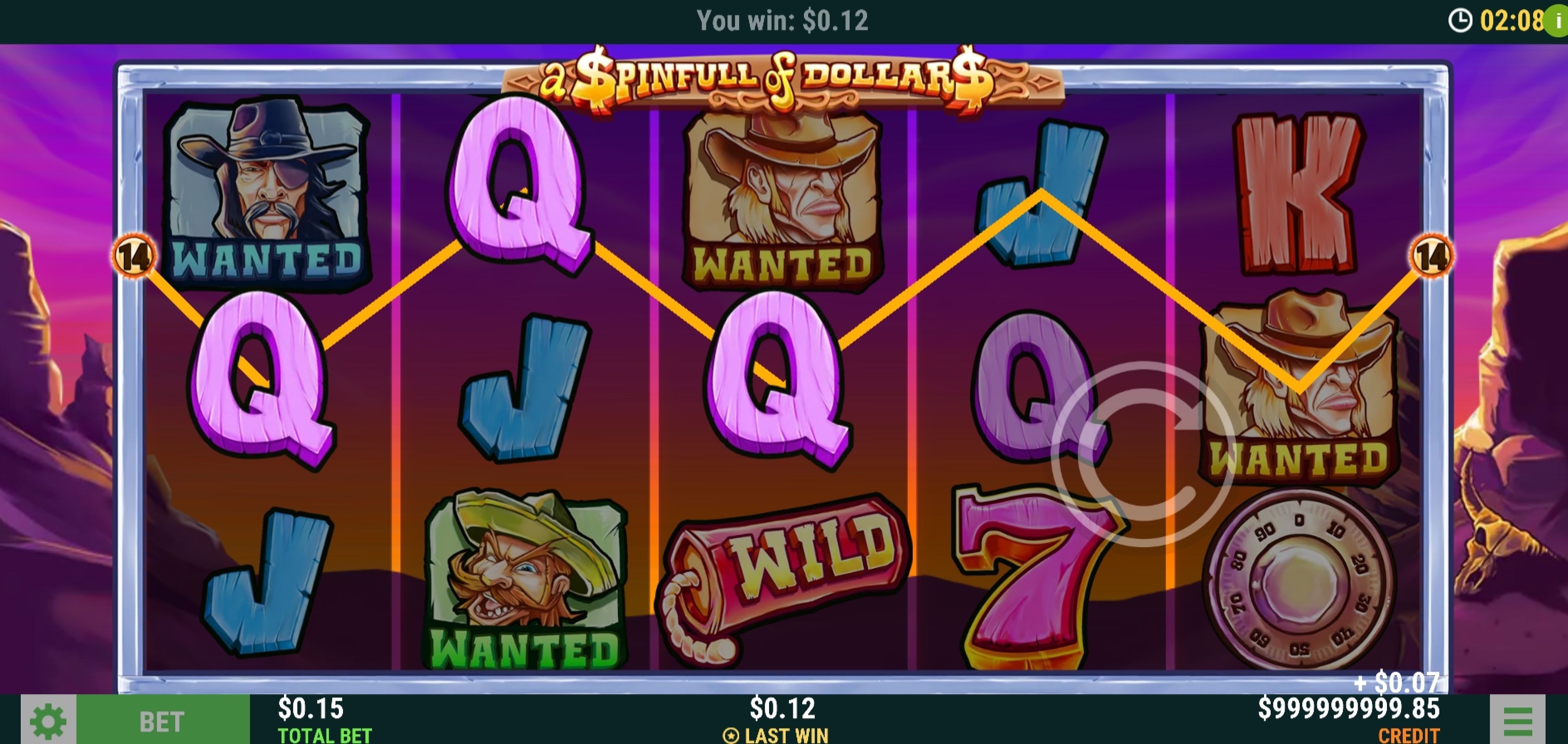 Win Money in A Spinfull of Dollars Free Slot Game by Slot Factory