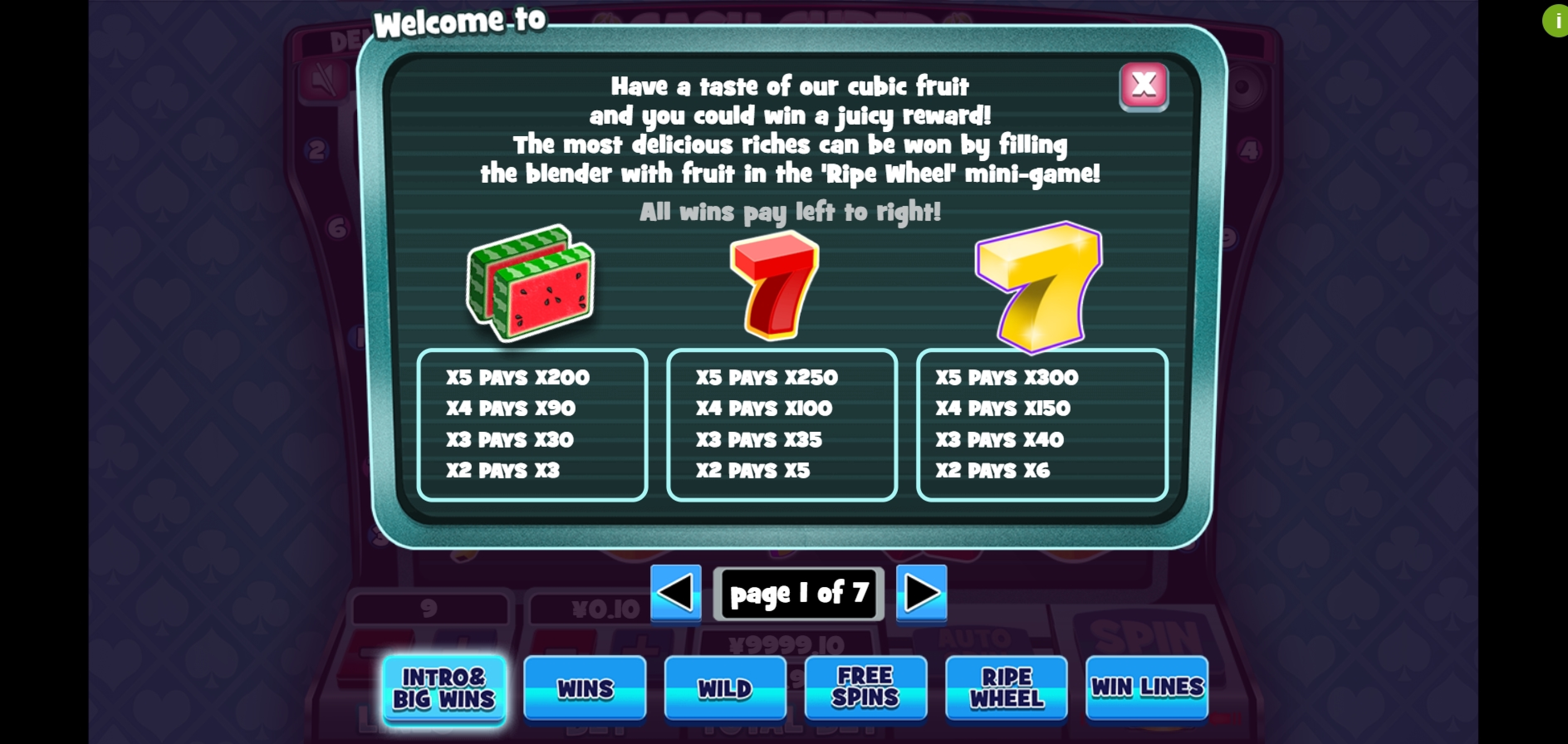 Info of Cash Cubed Slot Game by Slot Factory