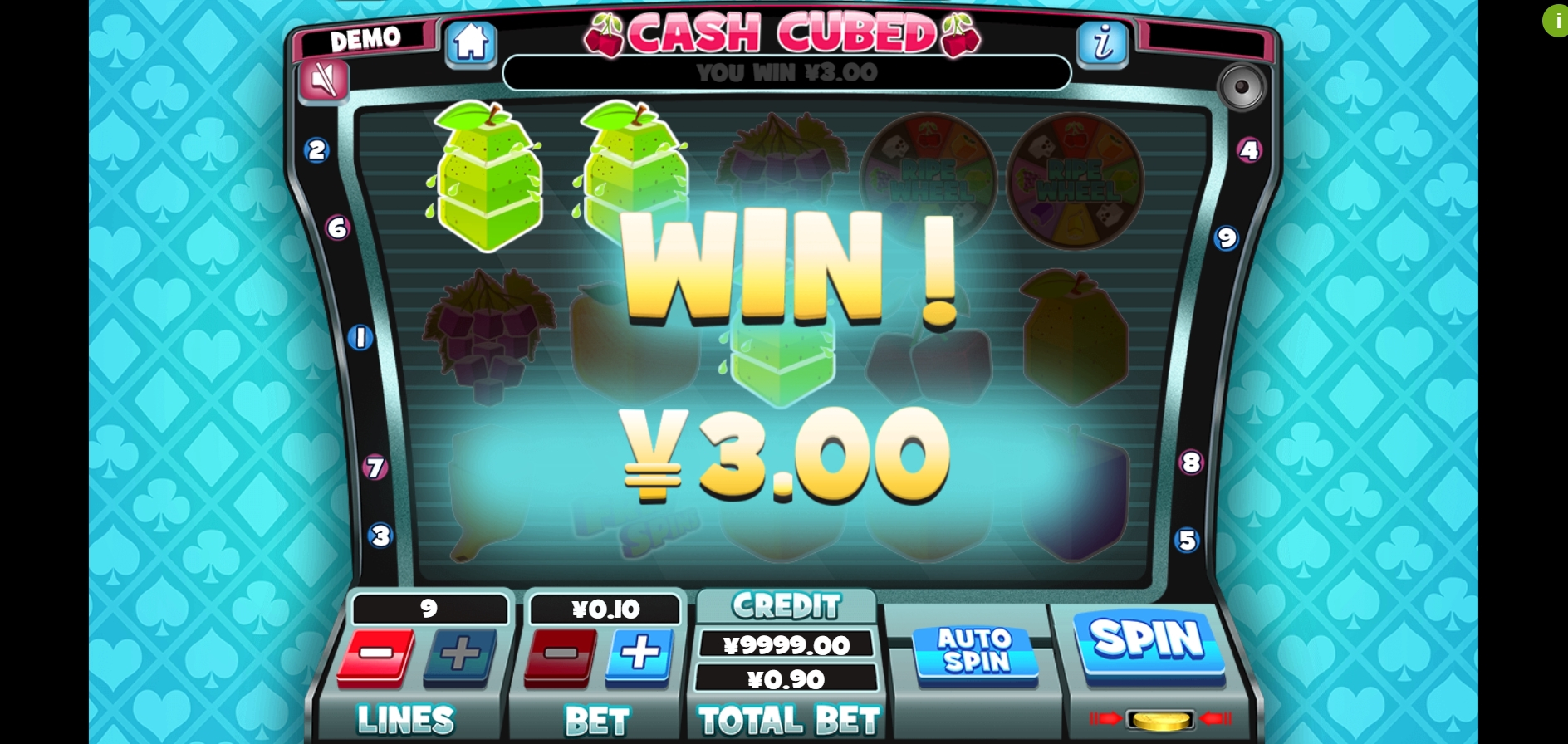 Win Money in Cash Cubed Free Slot Game by Slot Factory