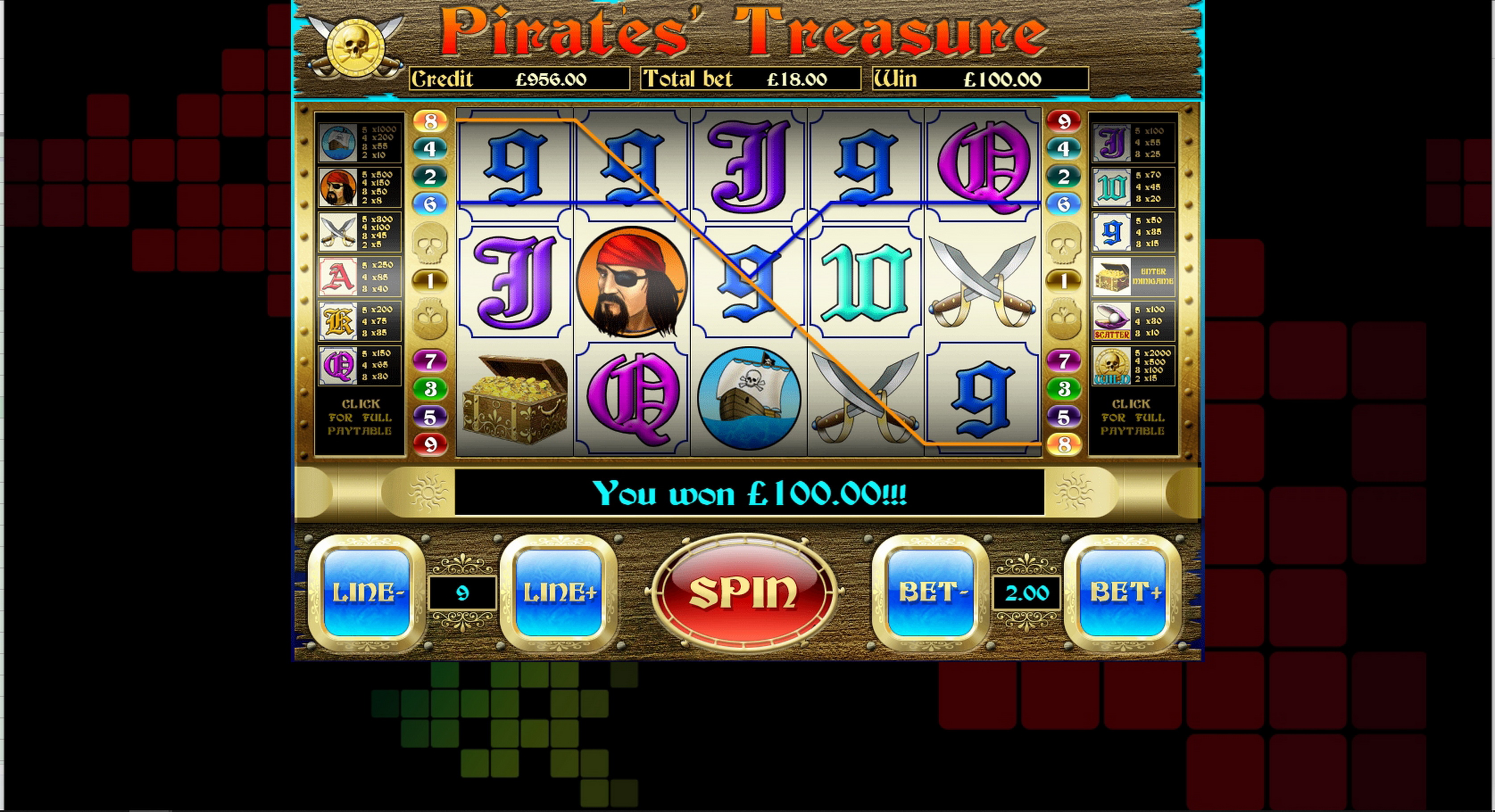 Win Money in Pirates Treasure Free Slot Game by Slot Factory