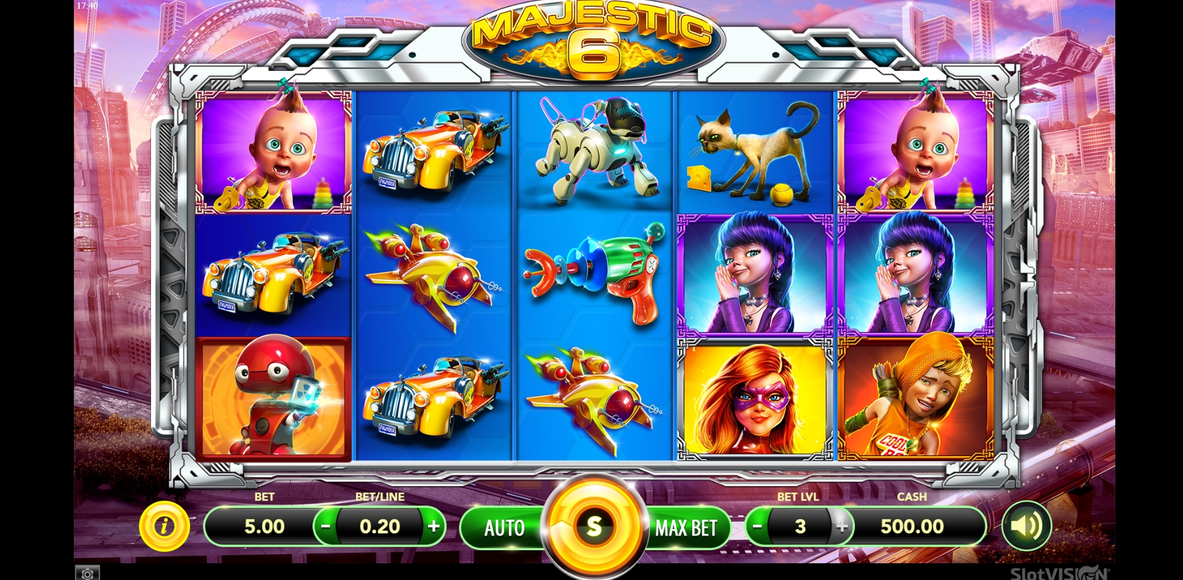 Reels in Majestic 6 Slot Game by SlotVision