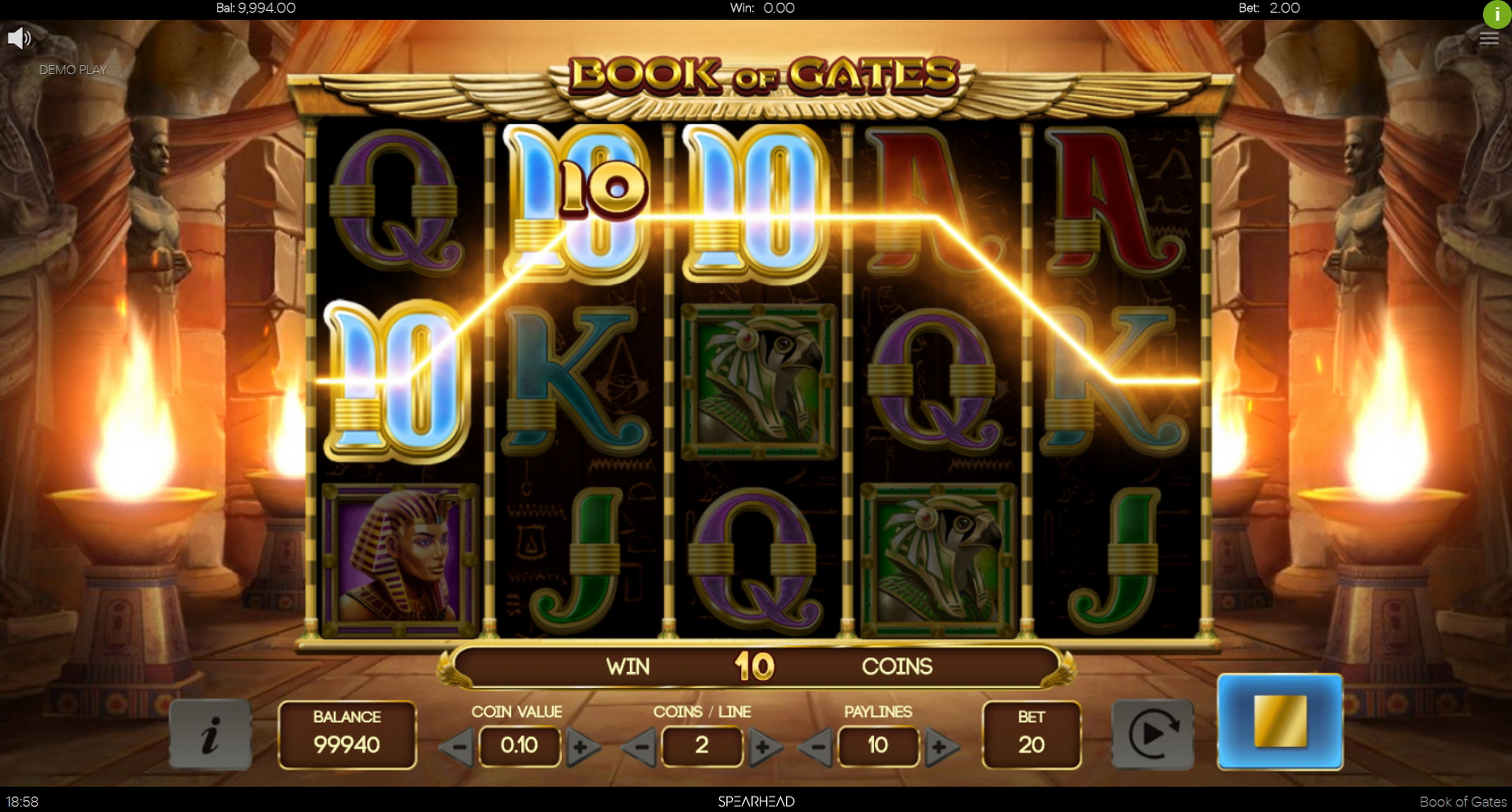 Win Money in Book of Gates Free Slot Game by Spearhead Studios