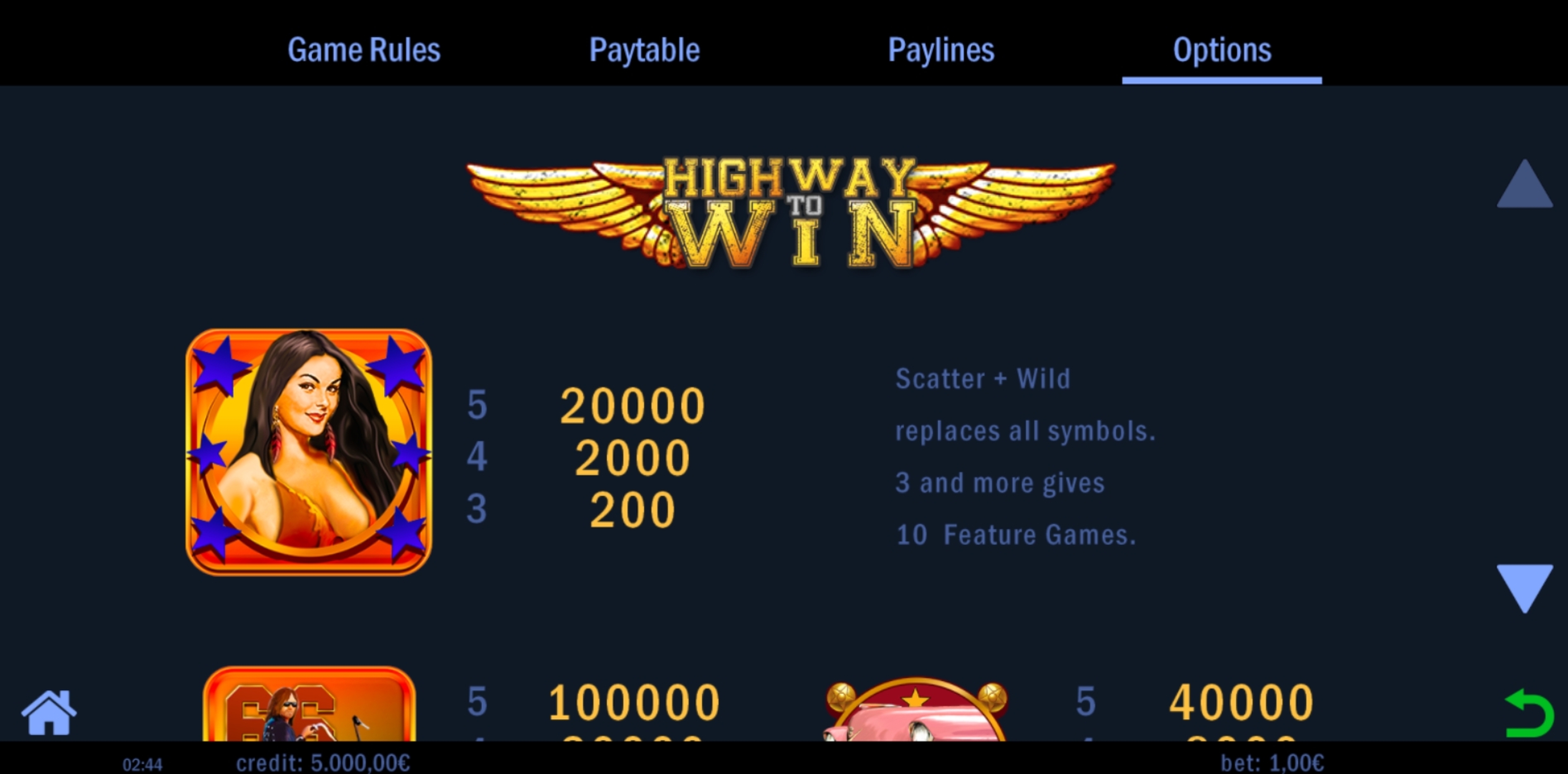 Info of Highway to Win Slot Game by Swintt