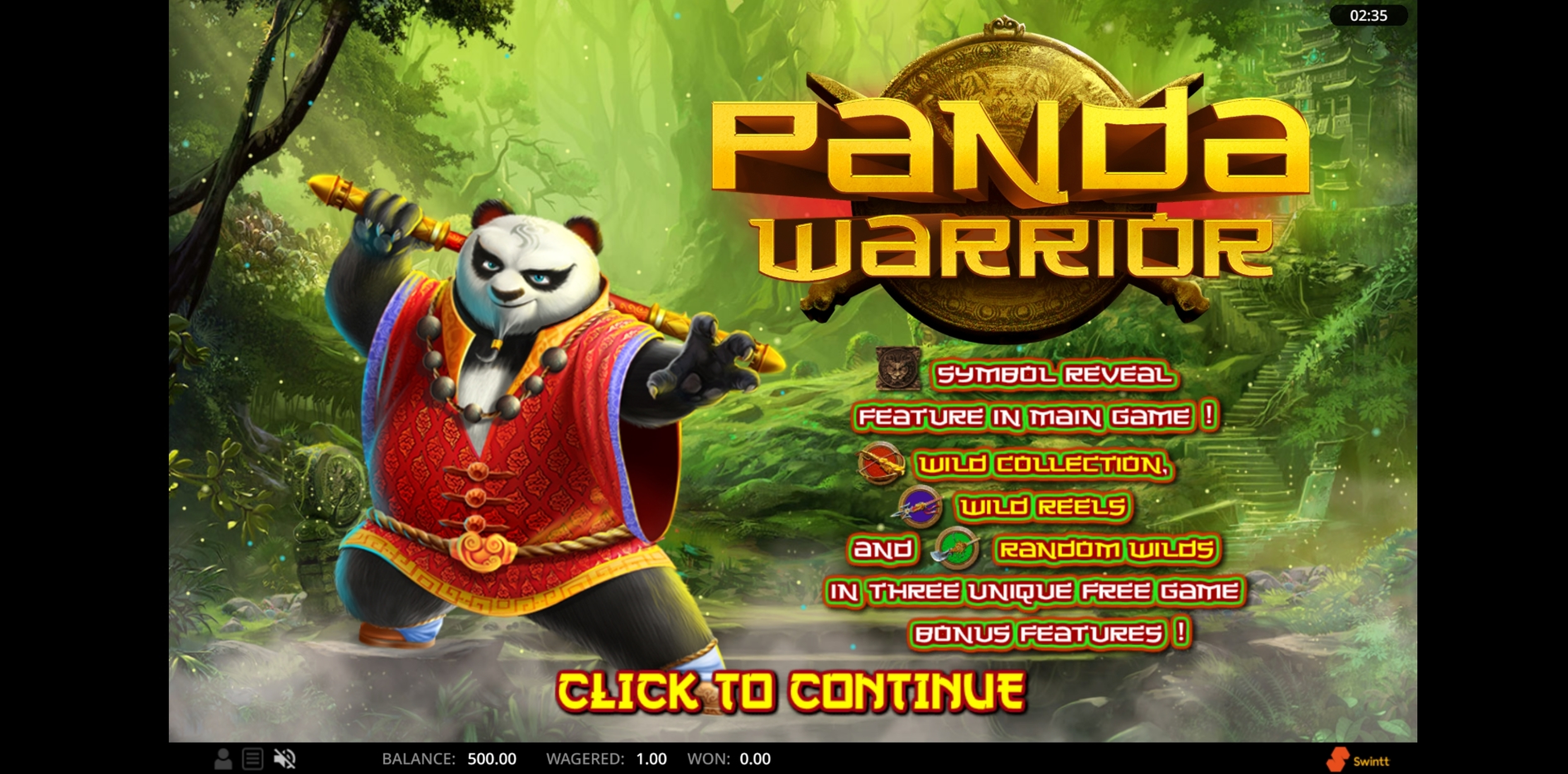 Play Panda Warrior Free Casino Slot Game by Swintt