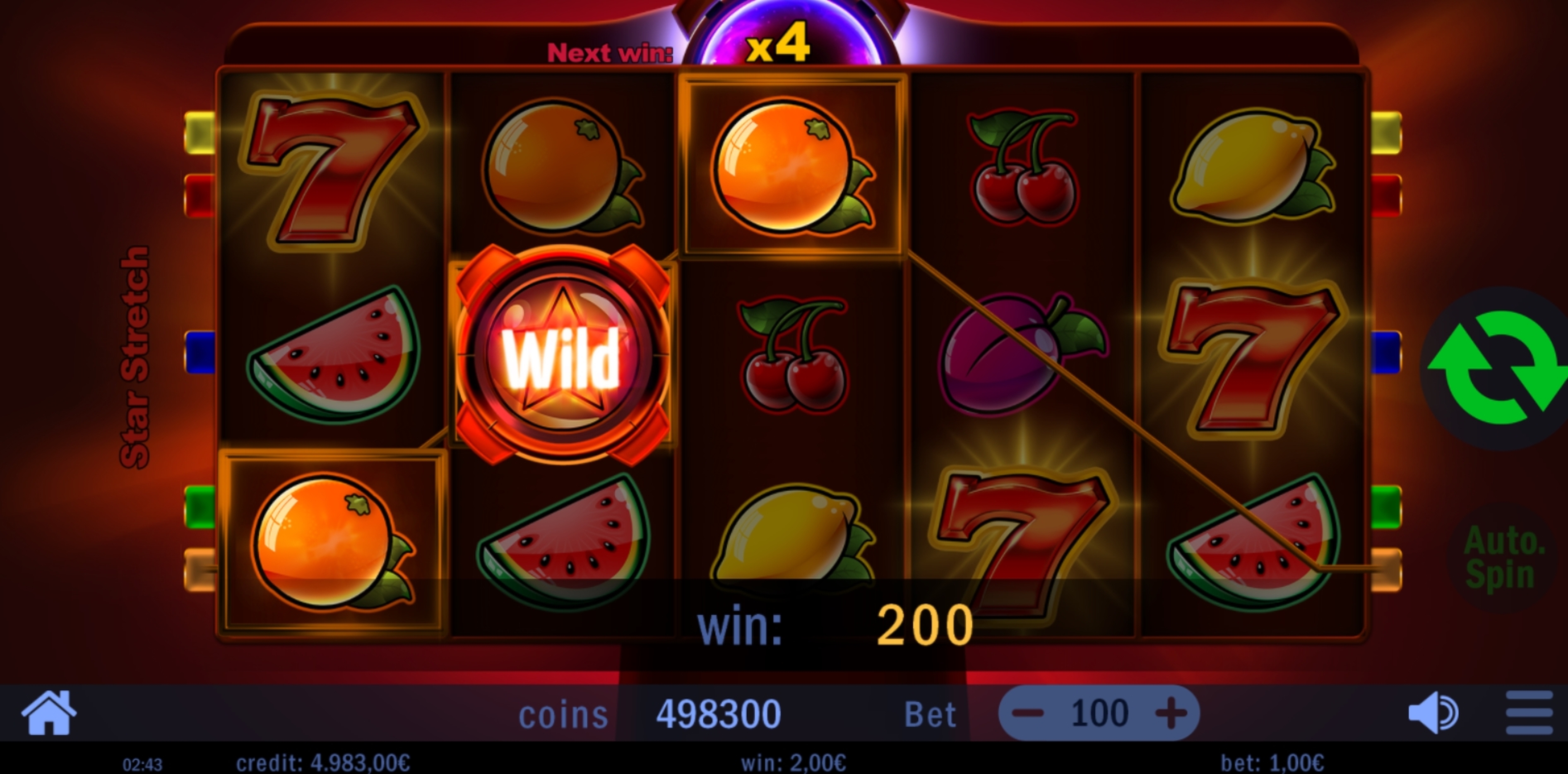 Win Money in Star Stretch Free Slot Game by Swintt