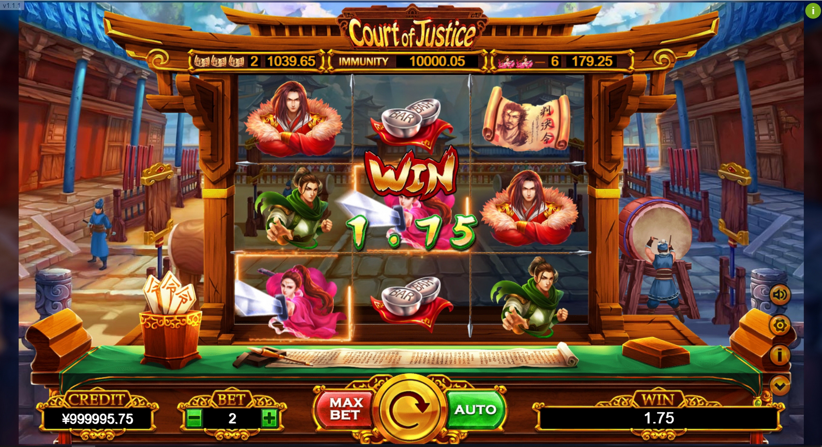 Win Money in Court of Justice Free Slot Game by TIDY