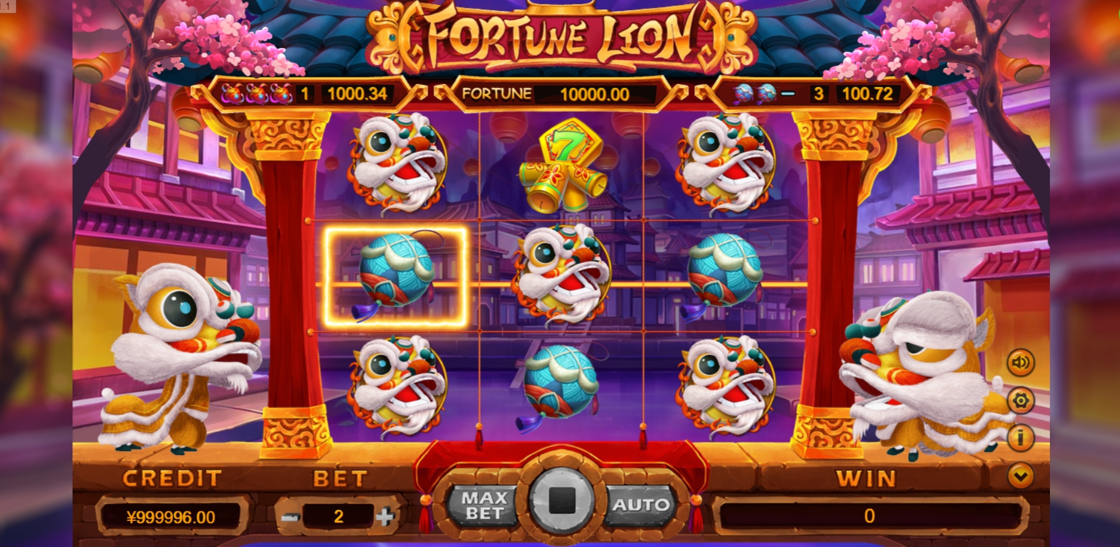 Win Money in Fortune Lion Free Slot Game by TIDY